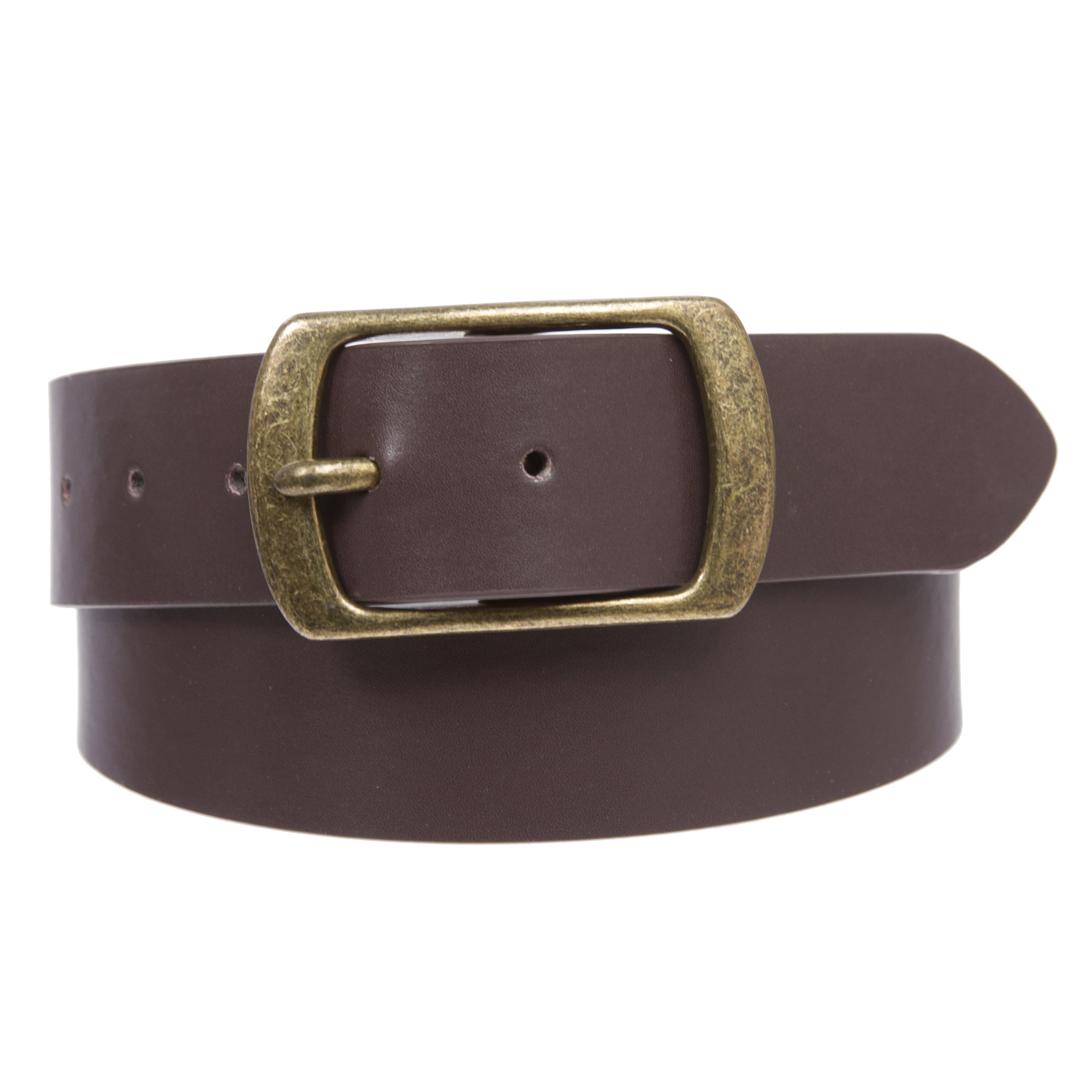 Women Casual PU Leather Dress Belt With Square Single Prong Buckle - OnlineBelts