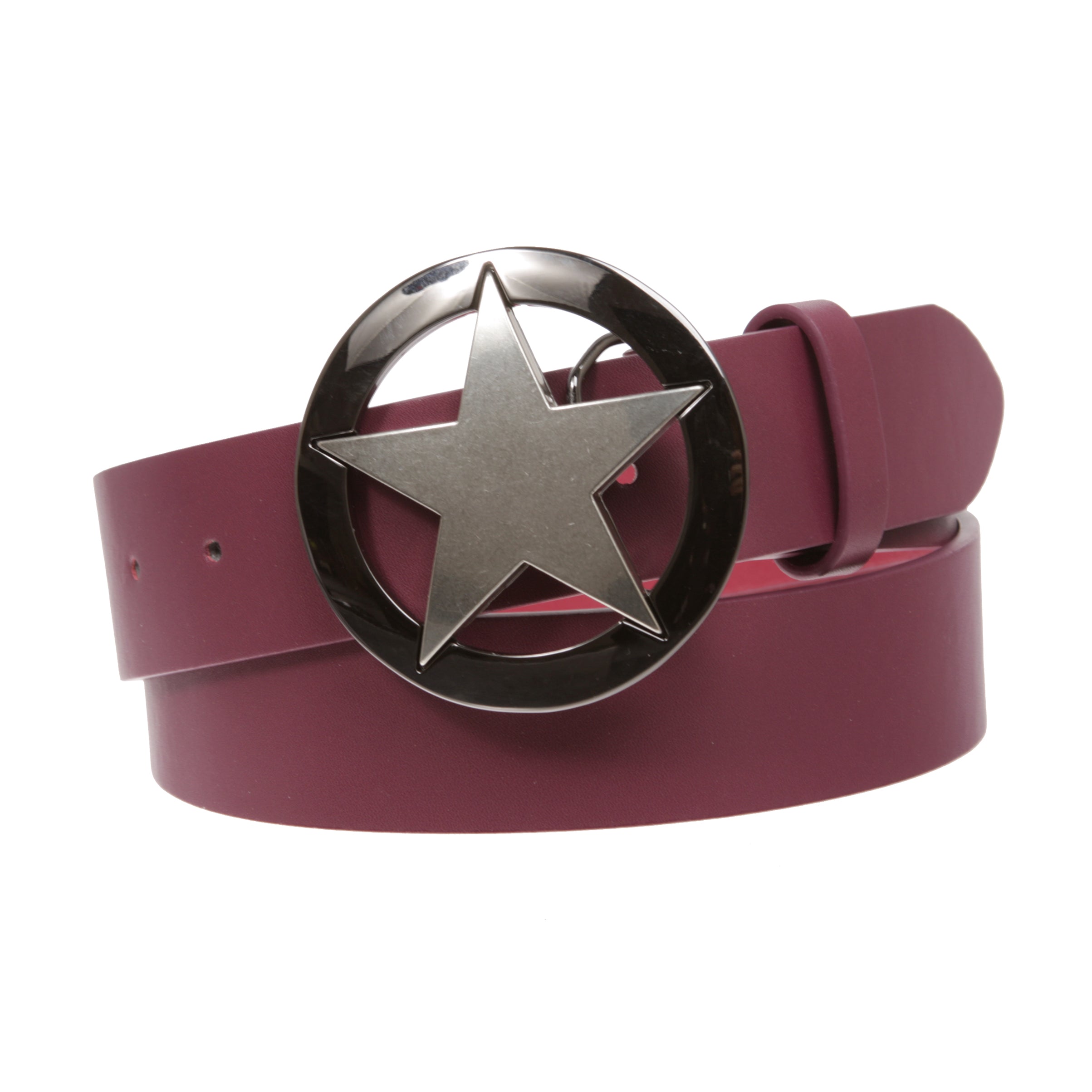 Texas Star Belt & Buckle Combo – PU Leather Snap-On Belt – 19 Colors - OnlineBelts