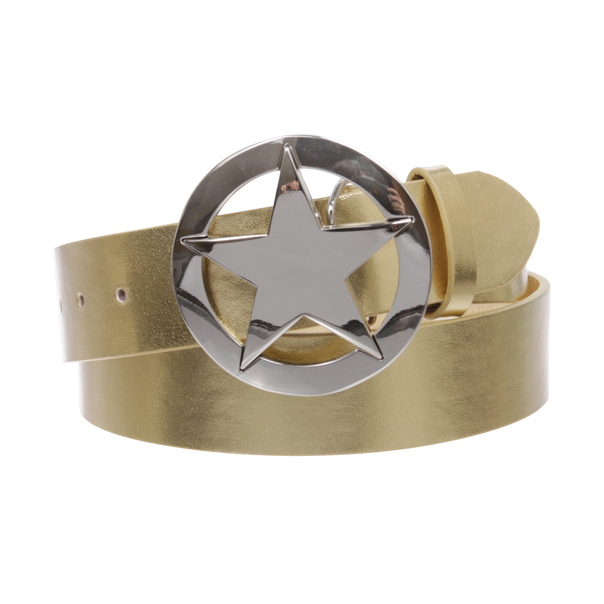 Texas Star Belt & Buckle Combo – PU Leather Snap-On Belt – 19 Colors - OnlineBelts