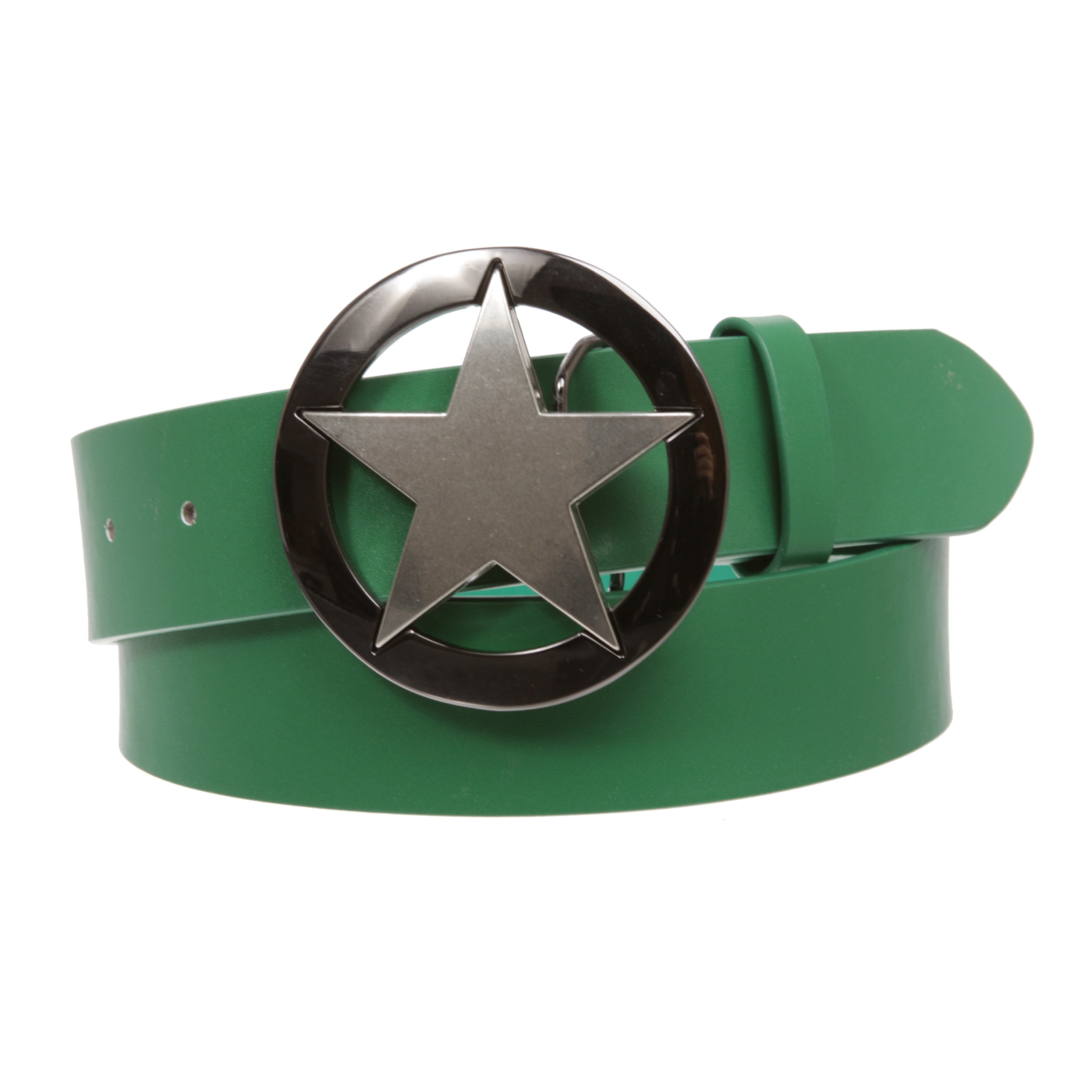 Texas Star Belt & Buckle Combo – PU Leather Snap-On Belt – 19 Colors - OnlineBelts