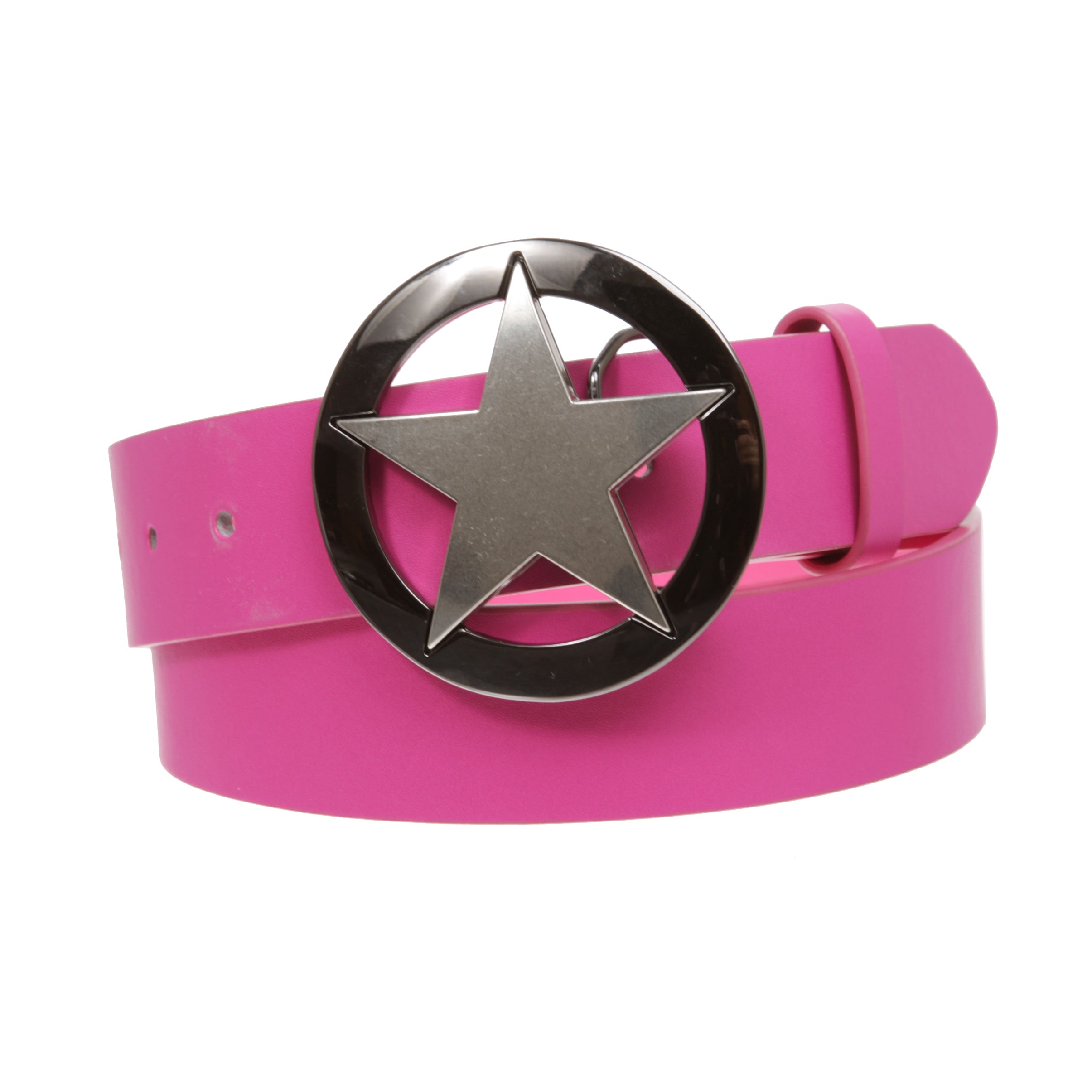 Texas Star Belt & Buckle Combo – PU Leather Snap-On Belt – 19 Colors - OnlineBelts