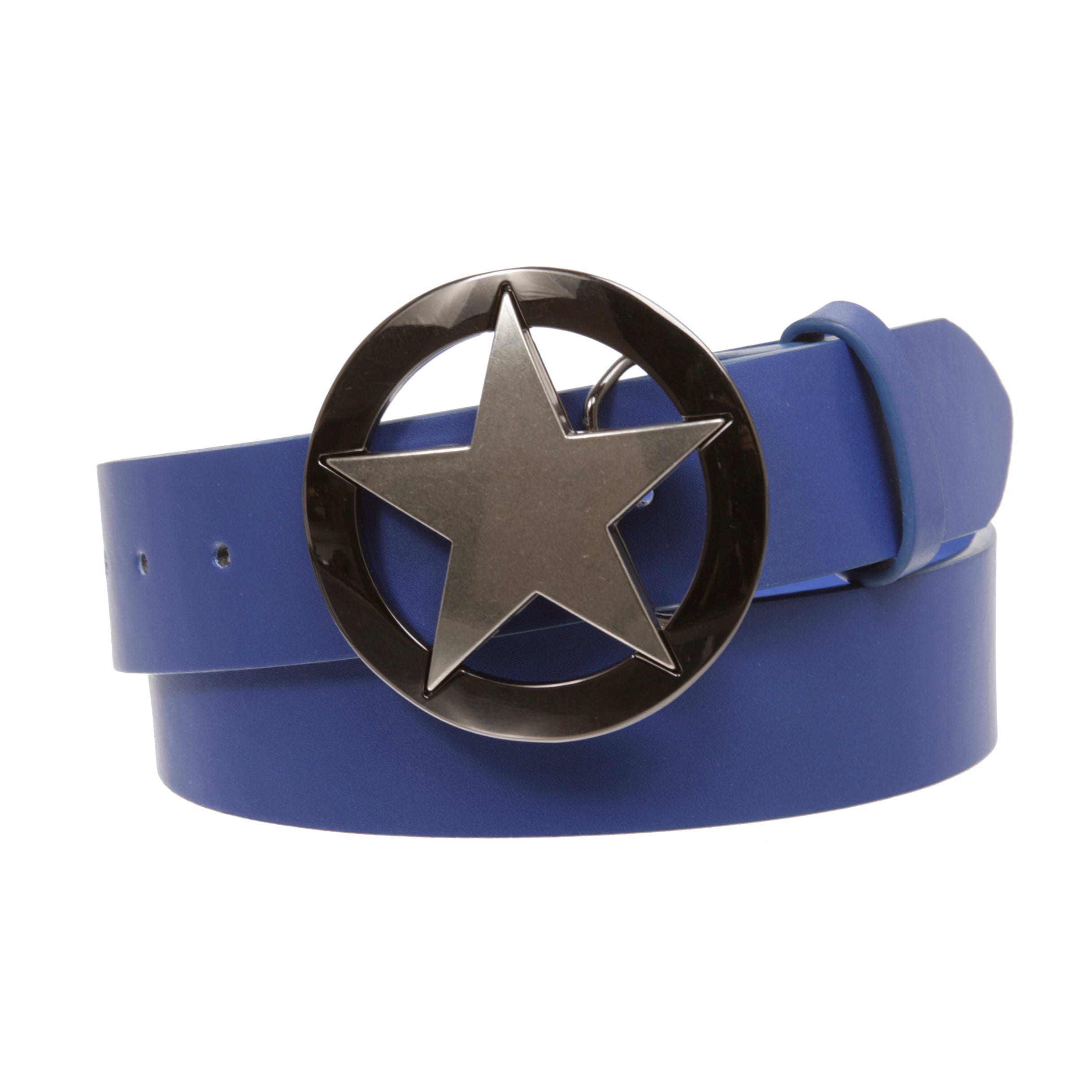 Texas Star Belt & Buckle Combo – PU Leather Snap-On Belt – 19 Colors - OnlineBelts