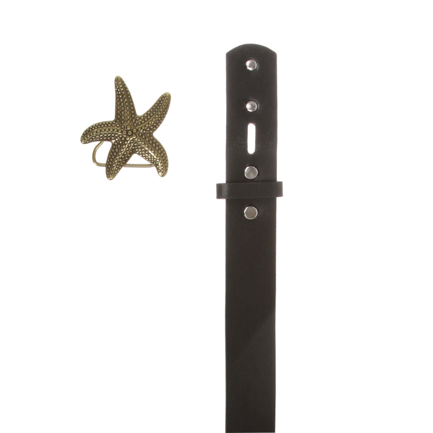 Unisex Starfish Buckle Snap-On Belt – 1.5" Wide, 19-Color Options - OnlineBelts