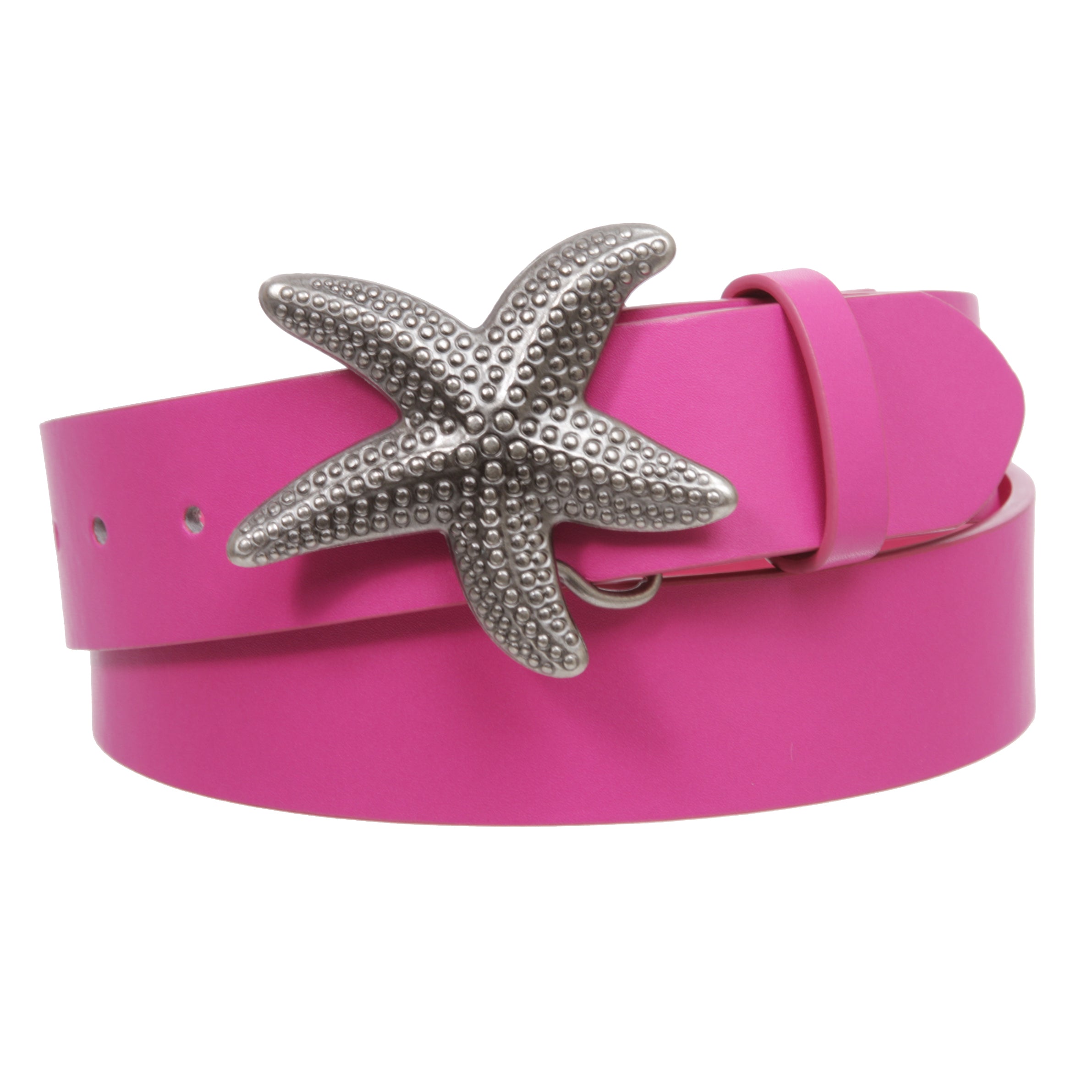 Unisex Starfish Buckle Snap-On Belt – 1.5" Wide, 19-Color Options - OnlineBelts