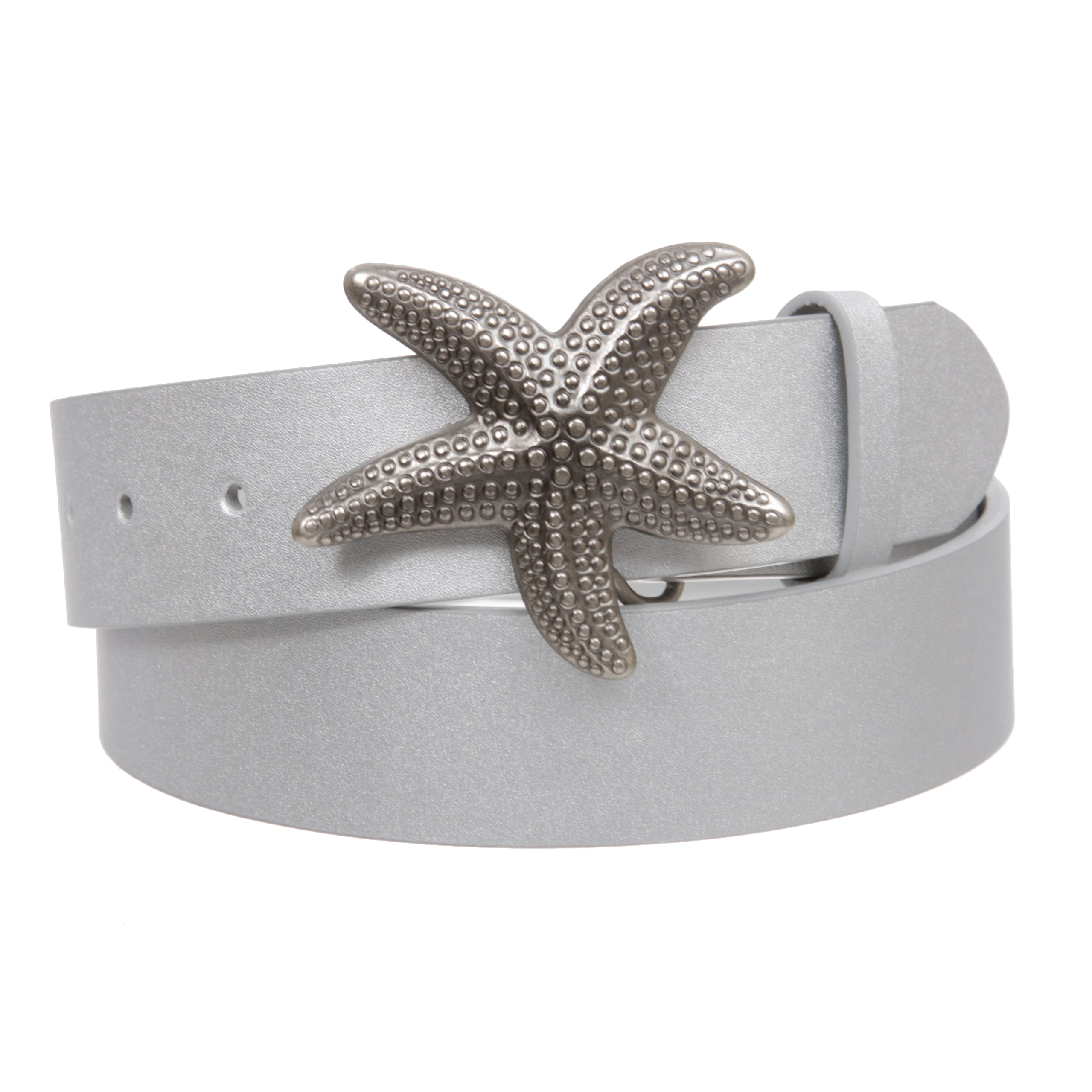 Unisex Starfish Buckle Snap-On Belt – 1.5" Wide, 19-Color Options - OnlineBelts