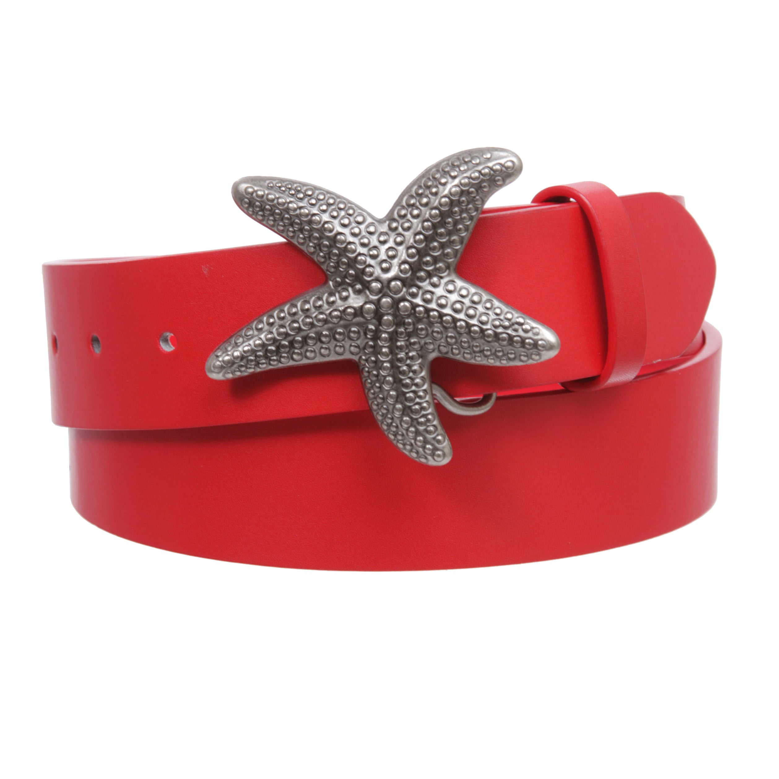 Unisex Starfish Buckle Snap-On Belt – 1.5" Wide, 19-Color Options - OnlineBelts