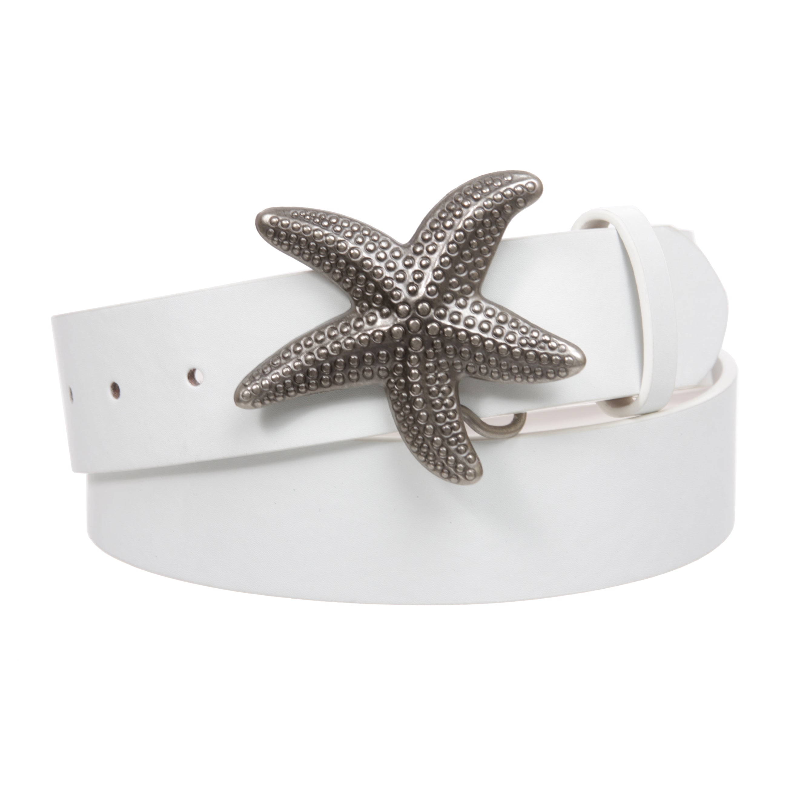 Unisex Starfish Buckle Snap-On Belt – 1.5" Wide, 19-Color Options - OnlineBelts