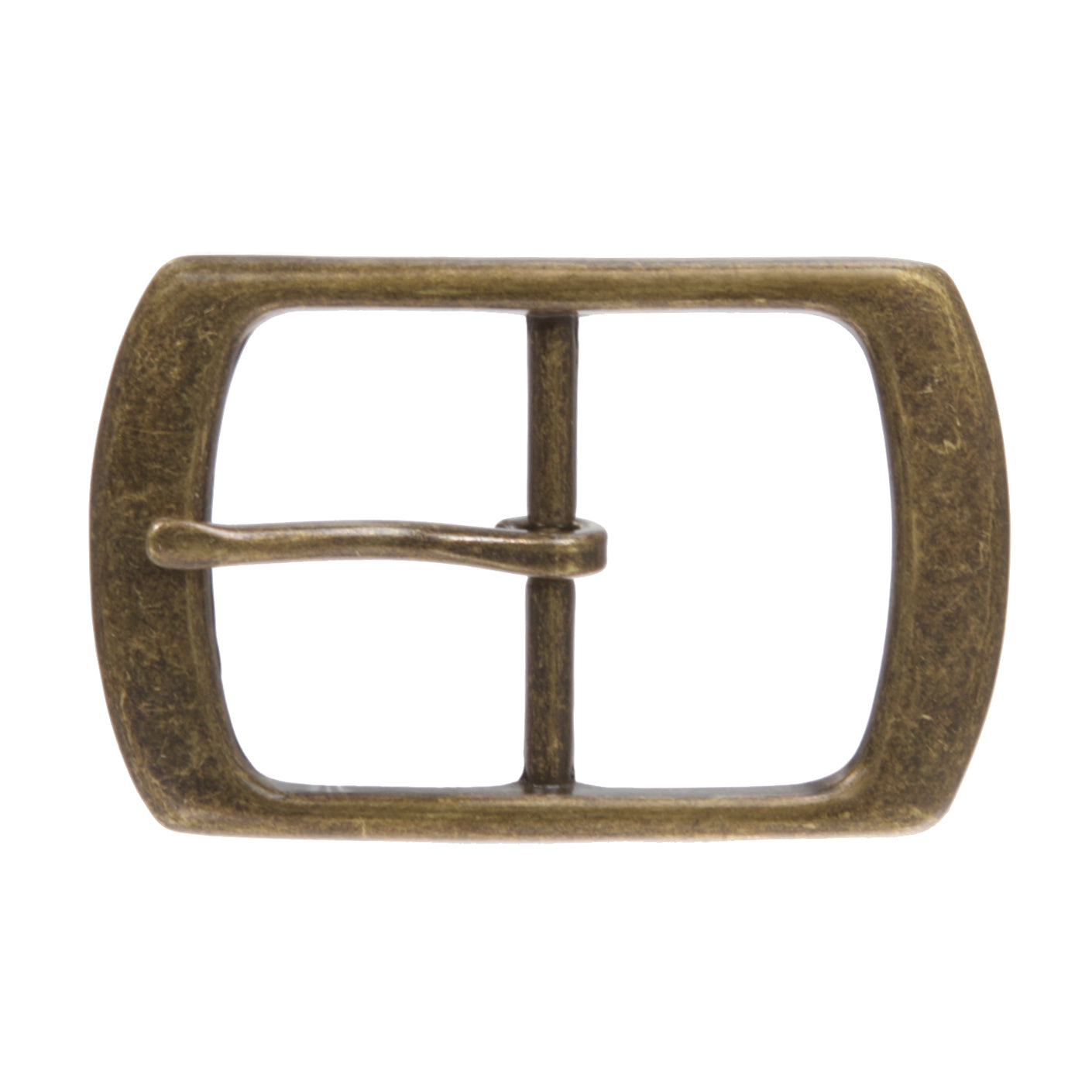 1 5/8" Center Bar Oval Belt Buckle – Zinc Alloy Single Prong Buckle for Leather Belts (40mm Strap Width)