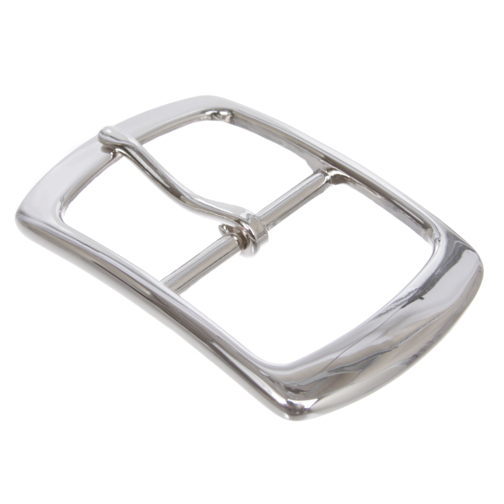 1 5/8" Center Bar Oval Belt Buckle – Zinc Alloy Single Prong Buckle for Leather Belts (40mm Strap Width)