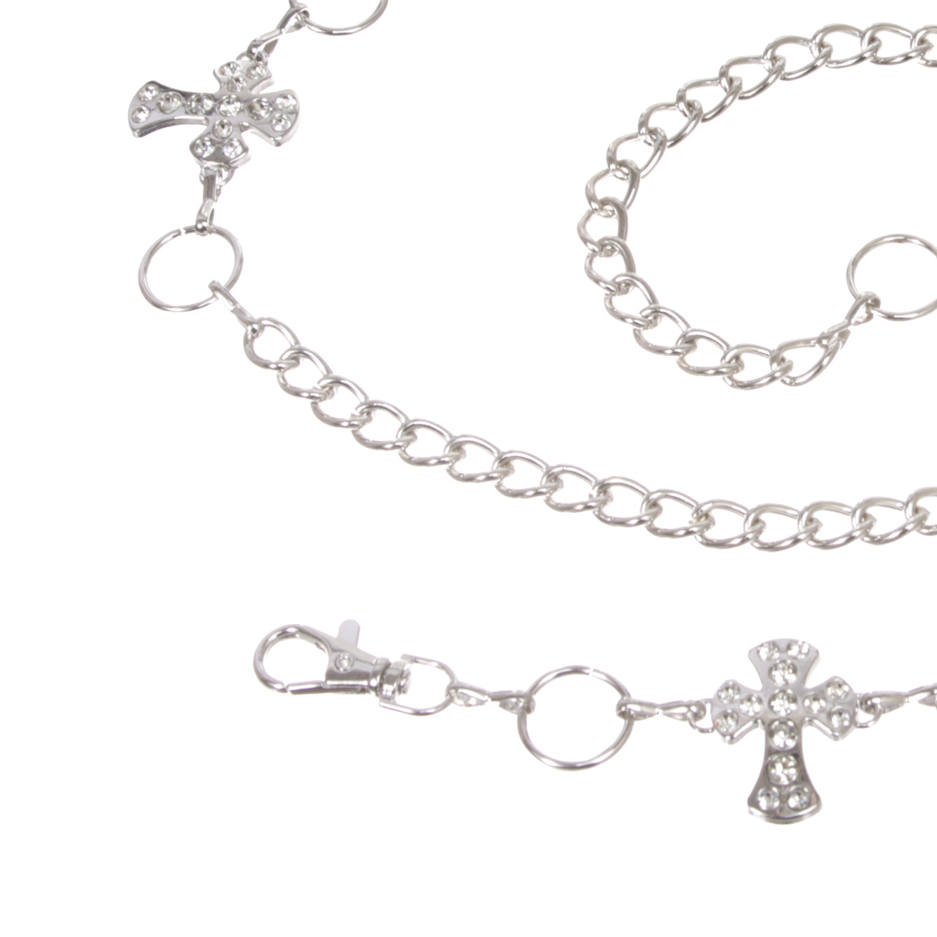 Crystal Cross Chain Belt for Women – Adjustable Rhinestone Waist Chain - OnlineBelts