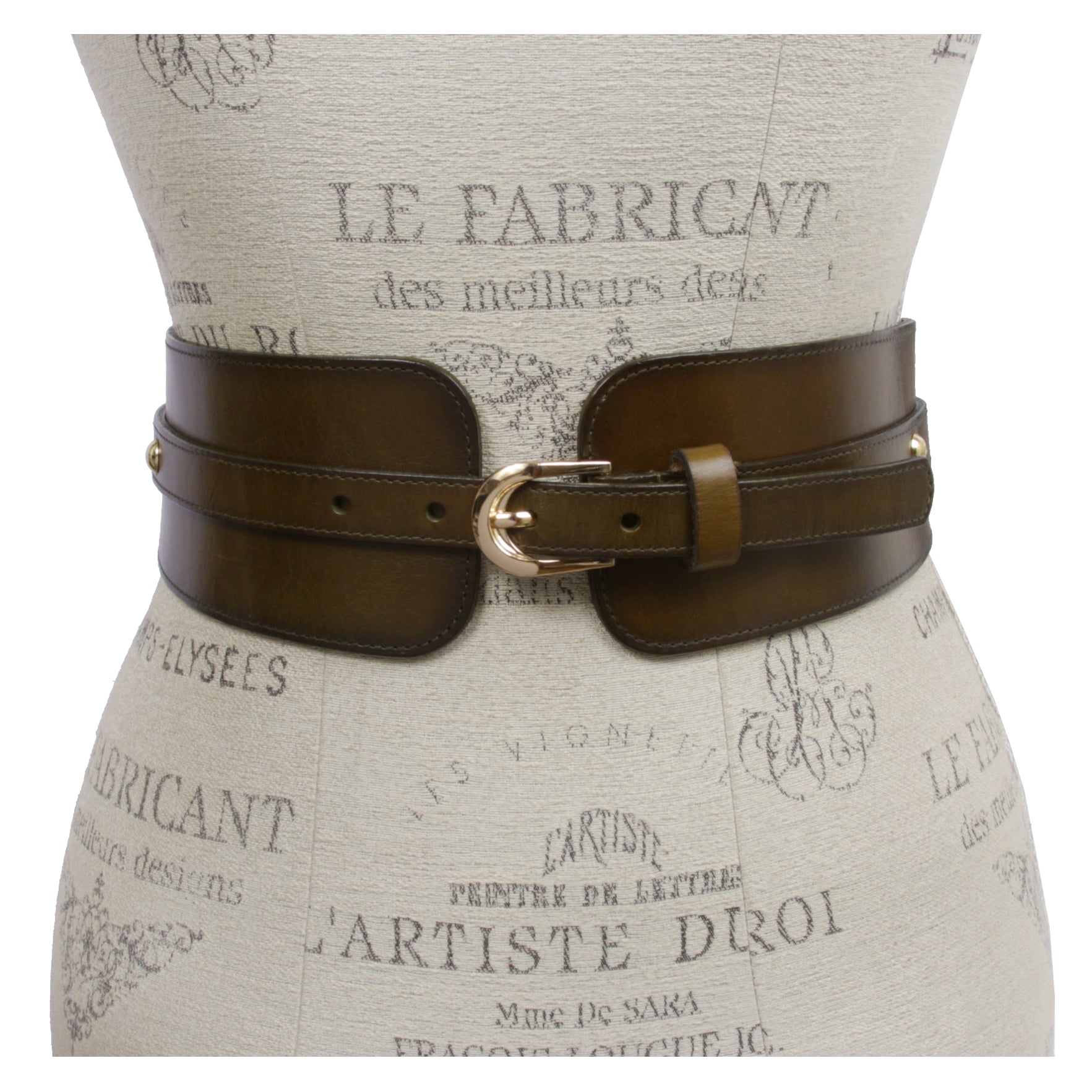 Women's High Waist Elastic Linked Cowhide Stretch Tapered Comfort Leather Belt