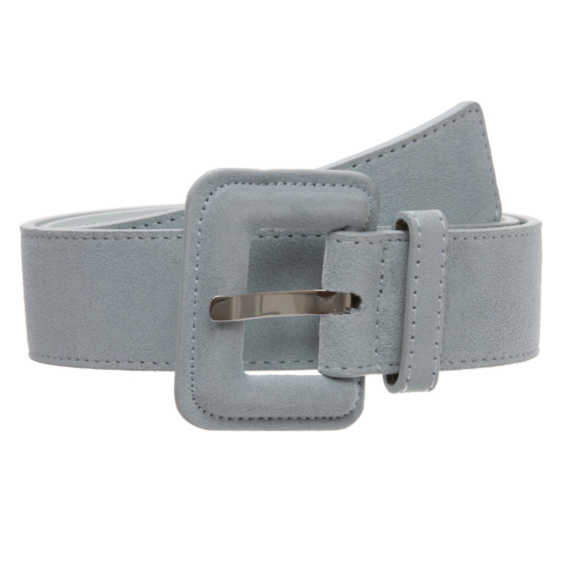 1 1/2" Inch Stitching-Edged Suede Leather Belt - OnlineBelts