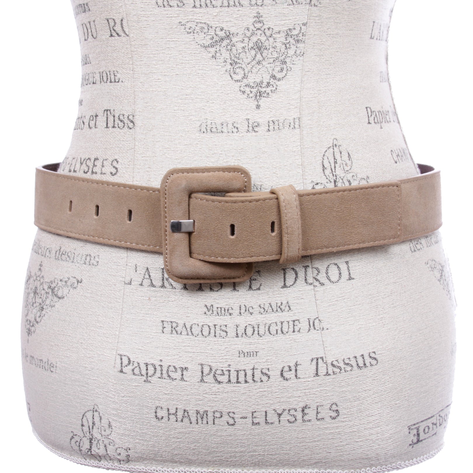 1 1/2" Inch Stitching-Edged Suede Leather Belt - OnlineBelts
