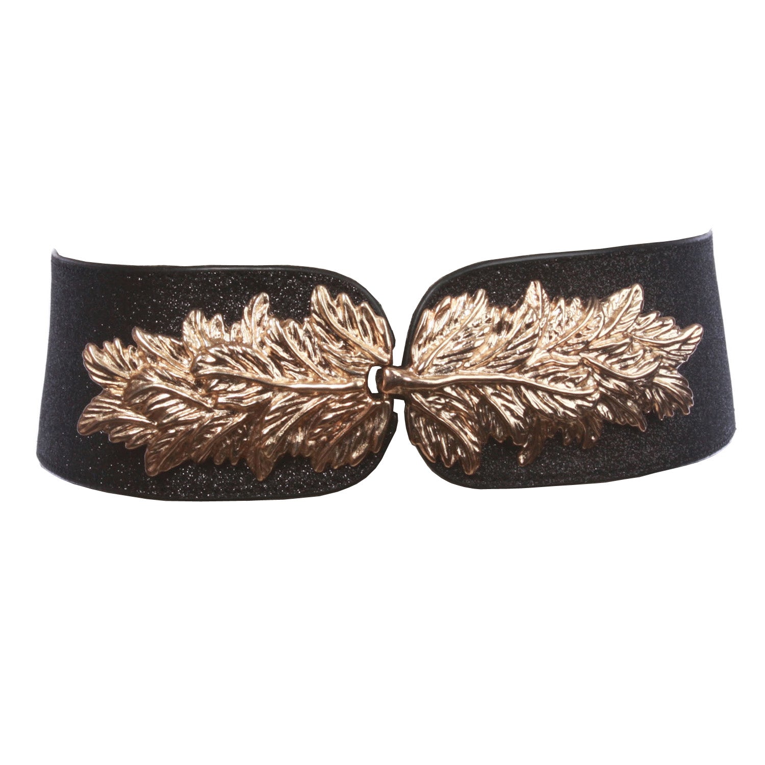 Women's 2 3/4" Wide Stretch Waist Belt with Hook Buckle – Leaf Style Cinch - OnlineBelts