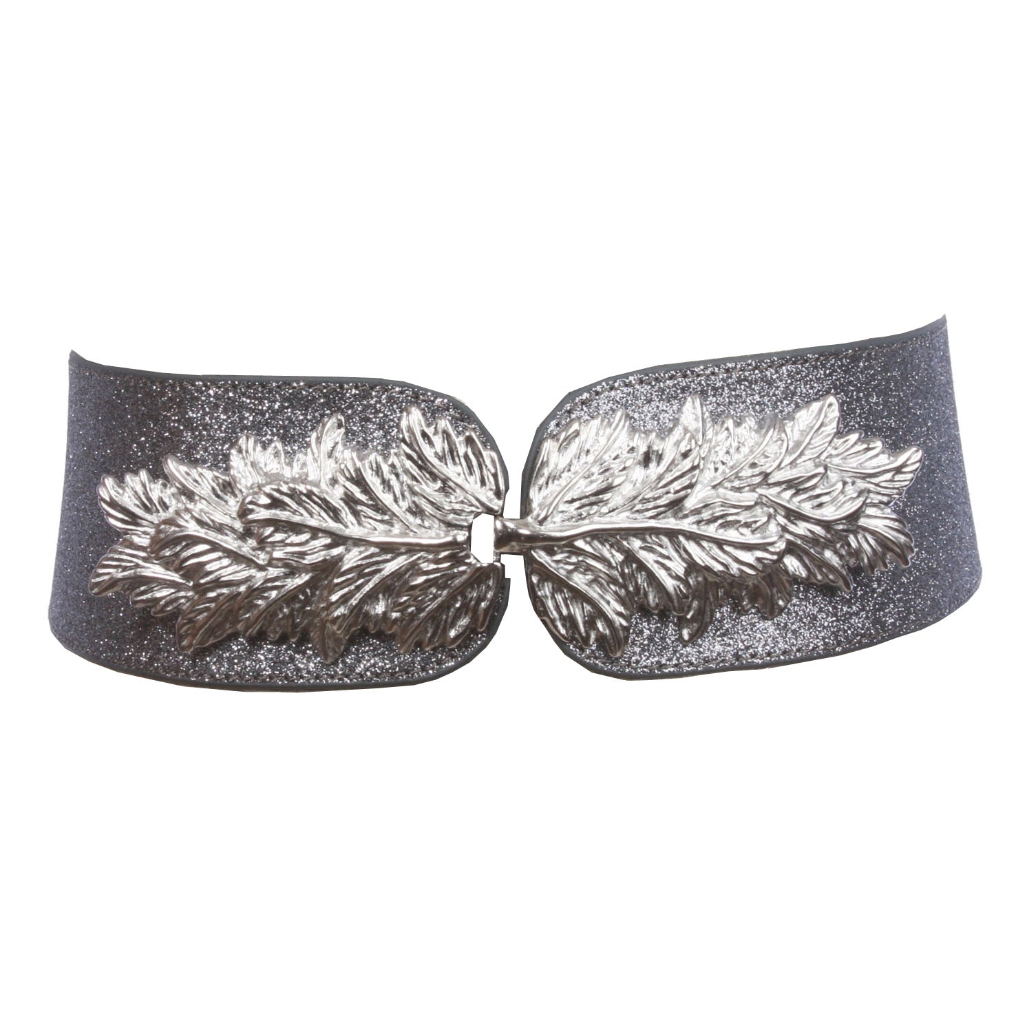 Women's 2 3/4" Wide Stretch Waist Belt with Hook Buckle – Leaf Style Cinch - OnlineBelts