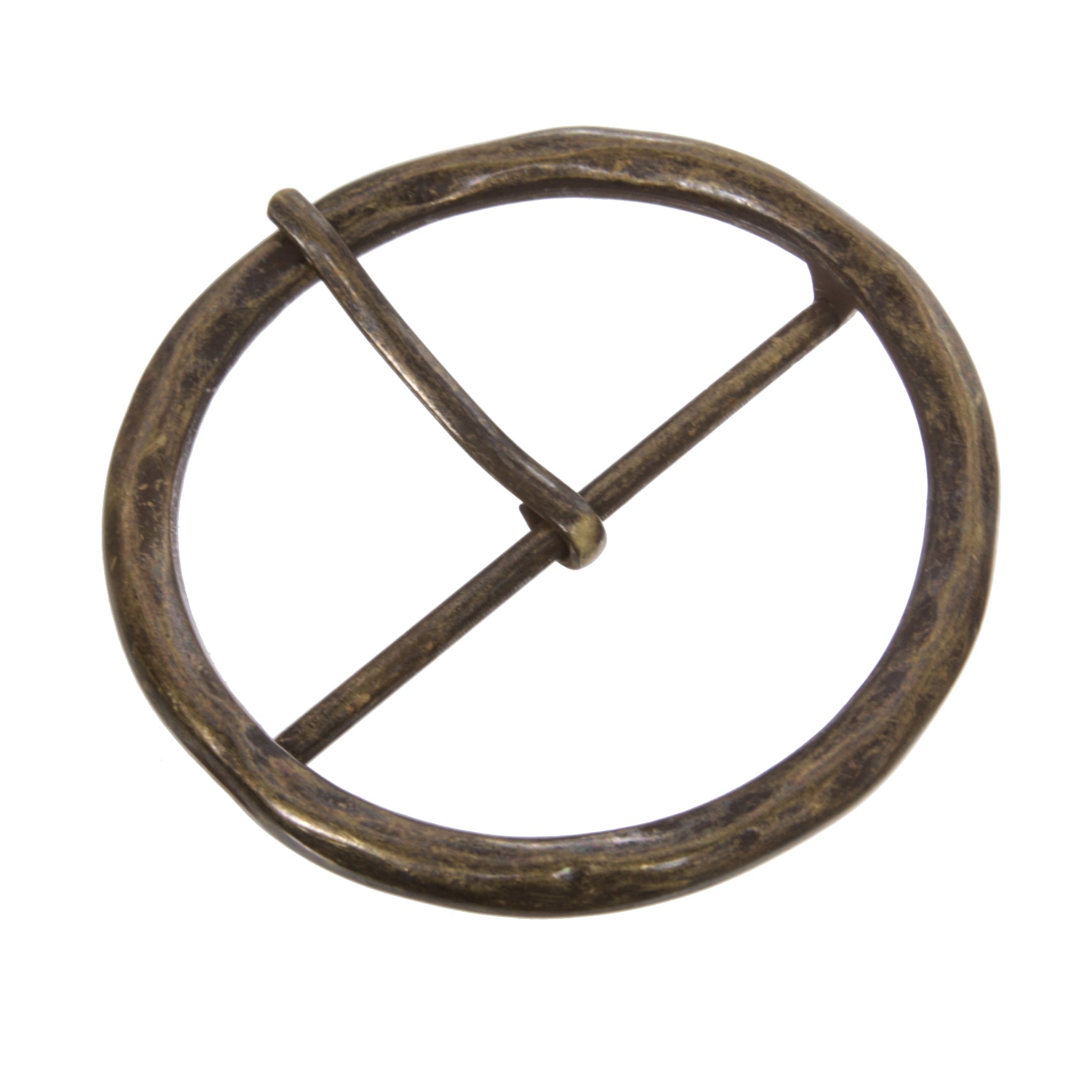 2 3/4" (70 mm) Single Prong Round Circle Center Bar Belt Buckle