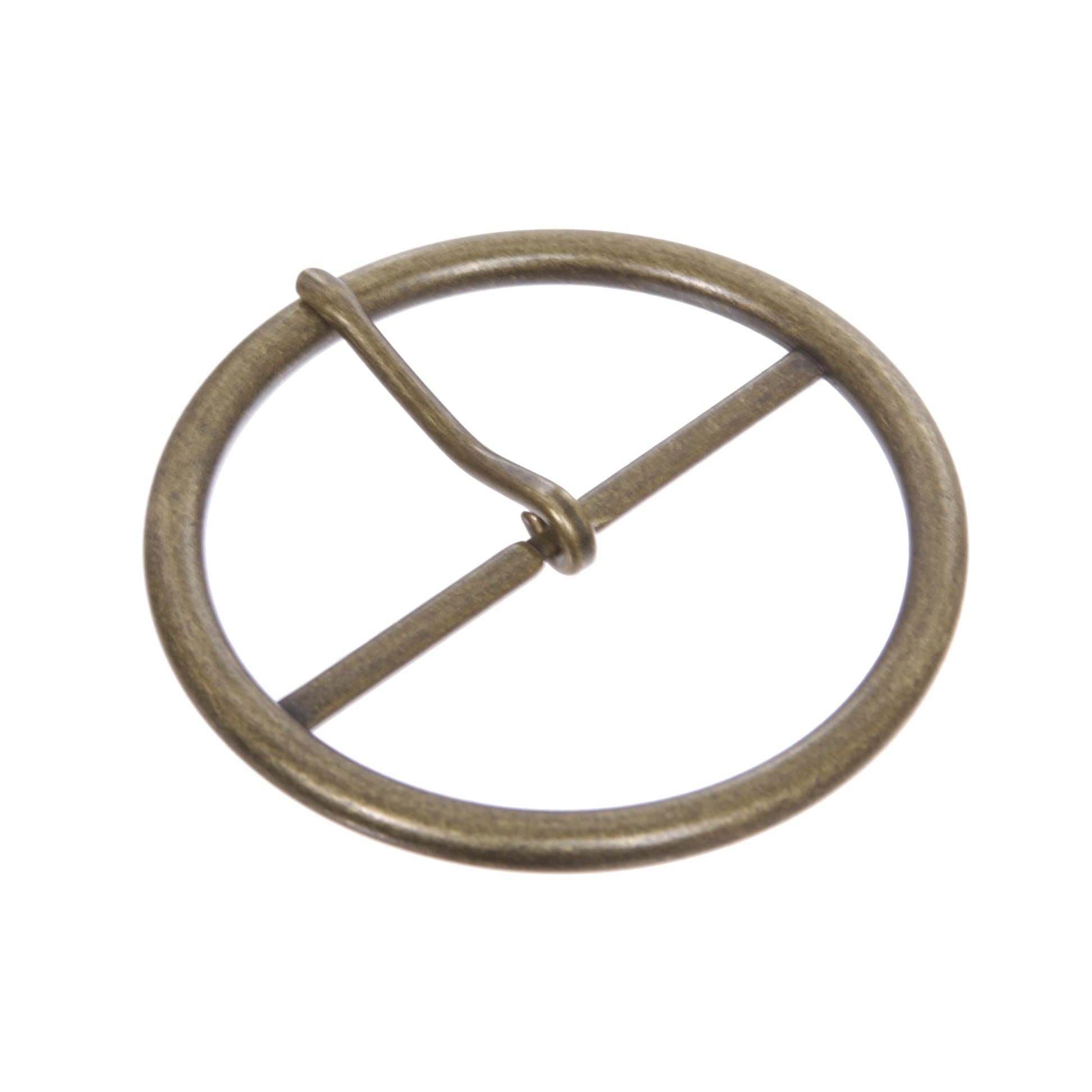 2 5/8" (68 mm) Single Prong Round Circle Center Bar Belt Buckle