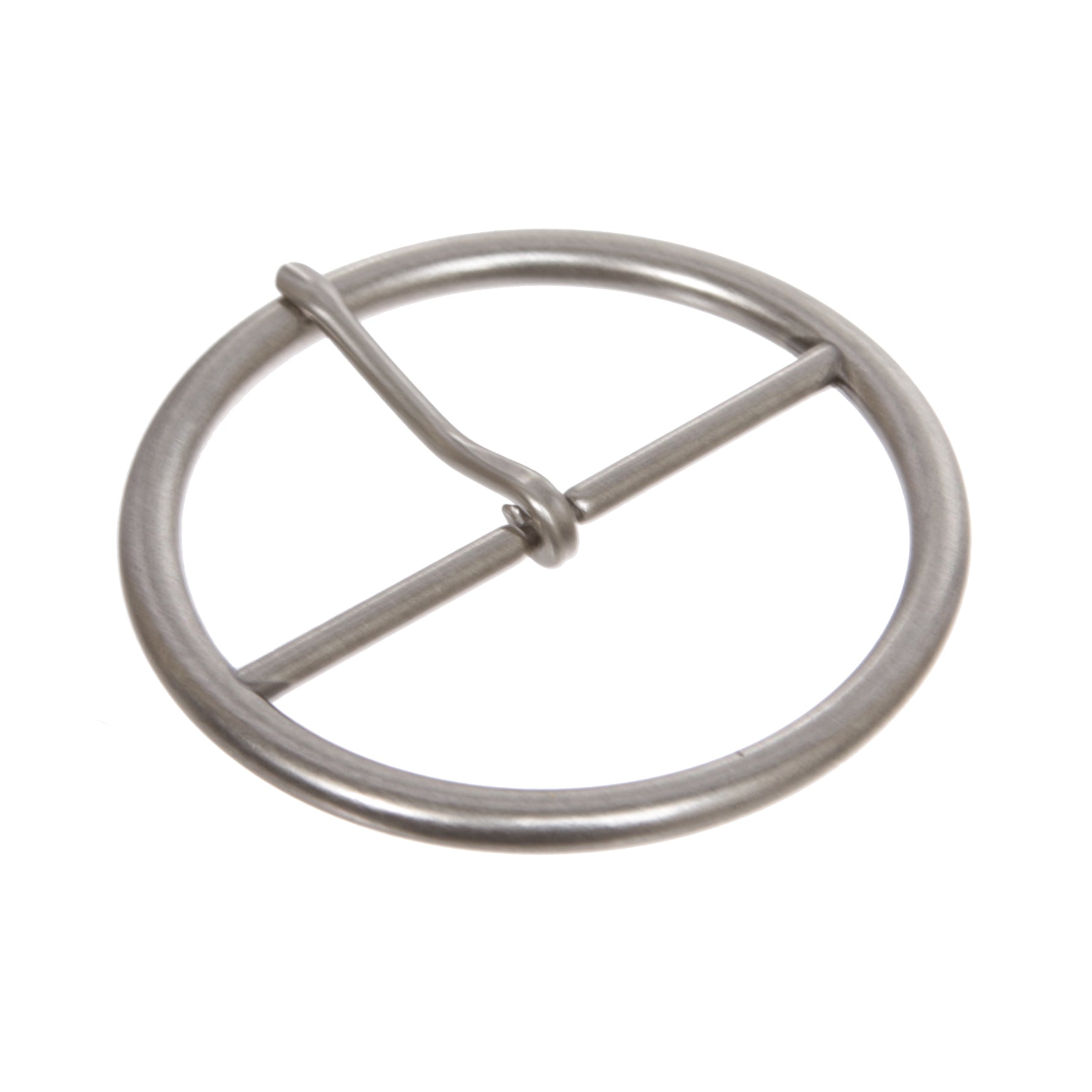 2 5/8" (68 mm) Single Prong Round Circle Center Bar Belt Buckle