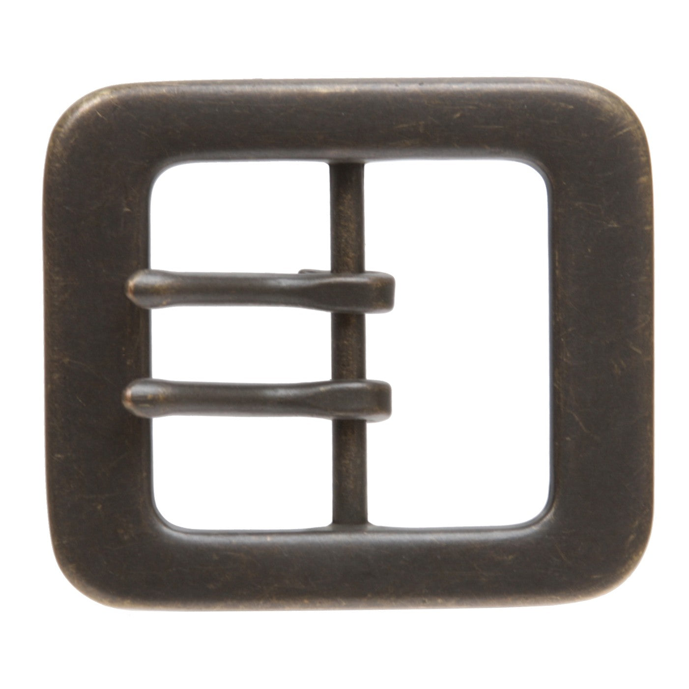 1 1/2" (40 mm) Rectangular Center Bar Double Prong Belt Buckle
