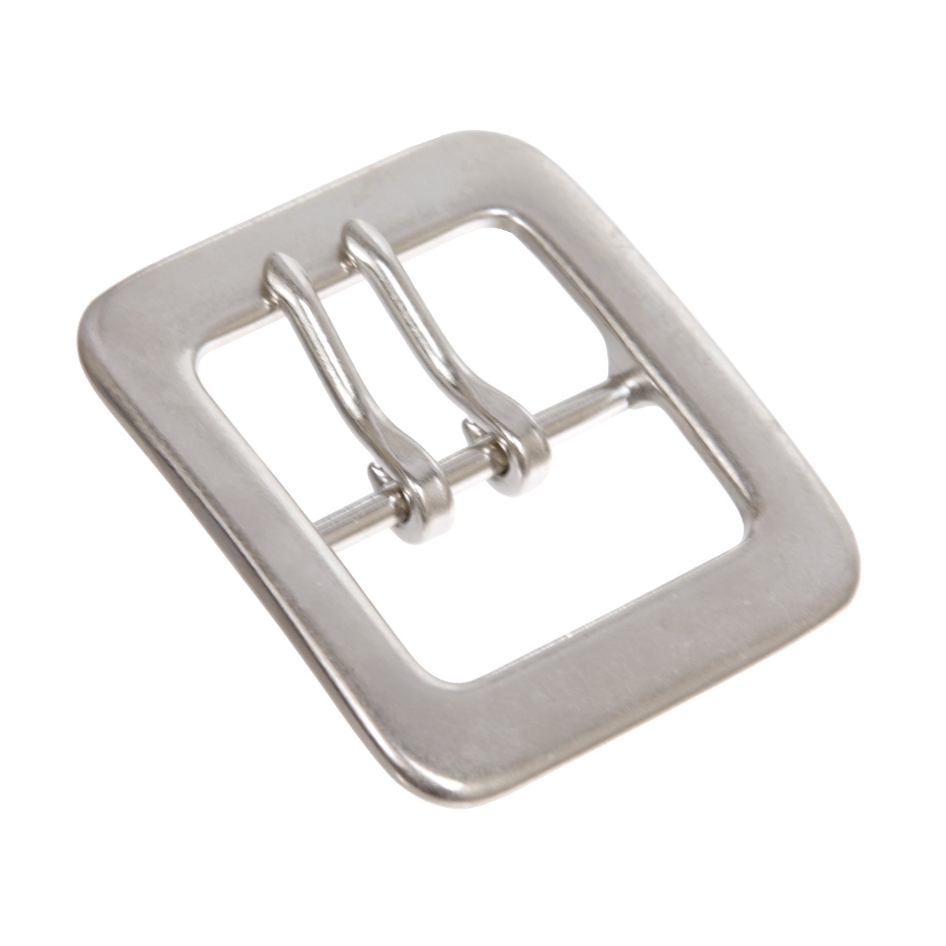 1 1/2" (40 mm) Rectangular Center Bar Double Prong Belt Buckle
