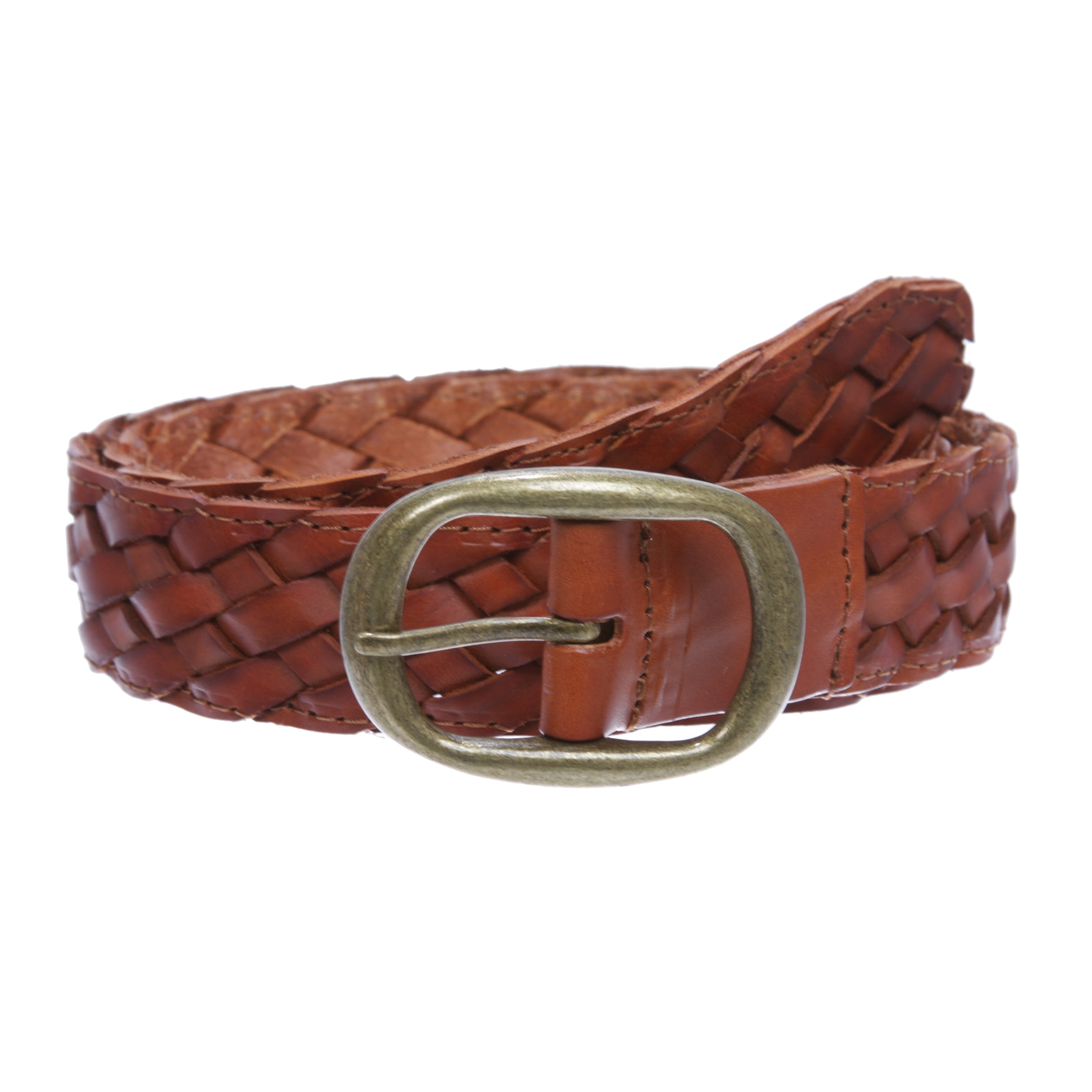 1 1/4" Women's Braided Woven Leather Belt - OnlineBelts
