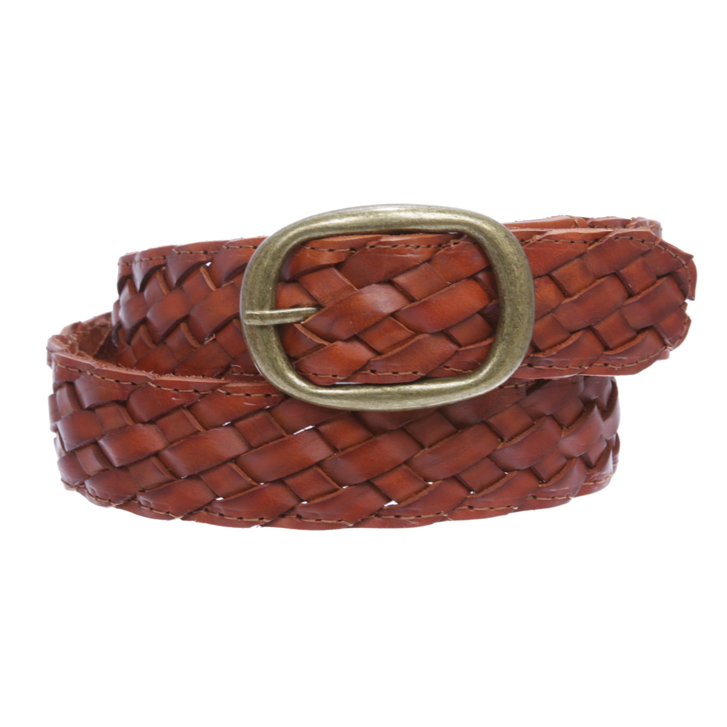 1 1/4" Women's Braided Woven Leather Belt - OnlineBelts