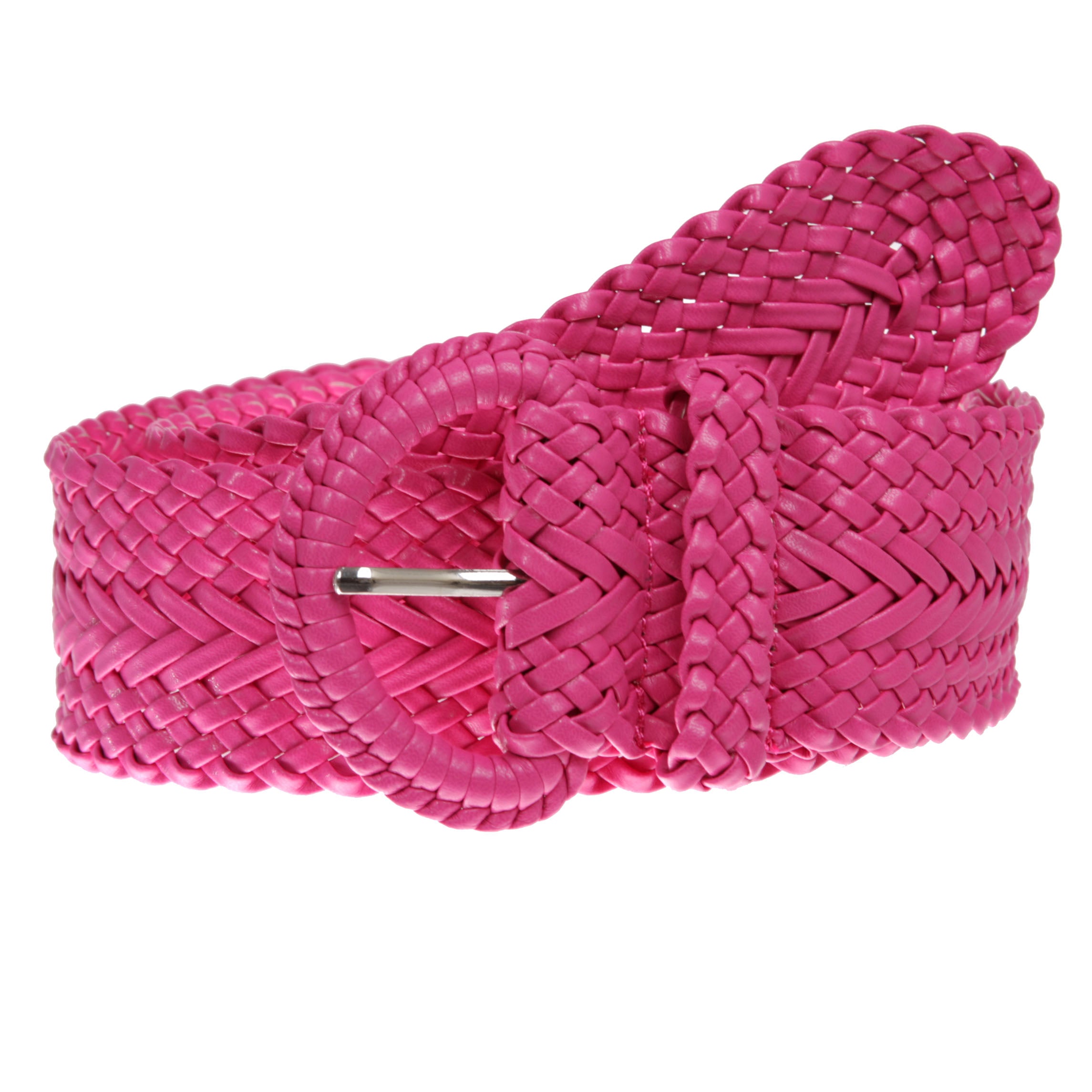 2 Inch Wide Hand Made Soft Metallic Woven Braided Round Belt - OnlineBelts
