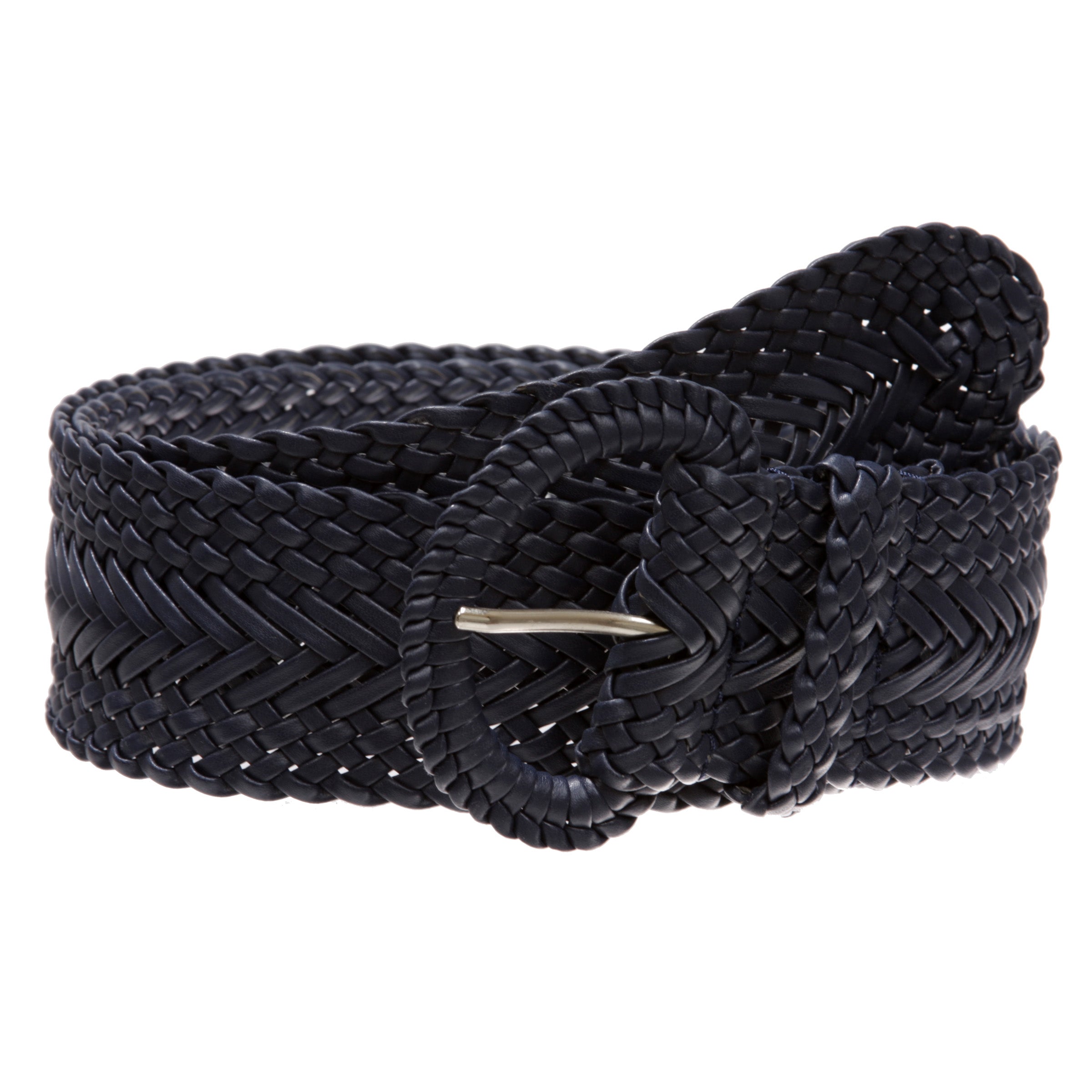 2 Inch Wide Hand Made Soft Metallic Woven Braided Round Belt - OnlineBelts