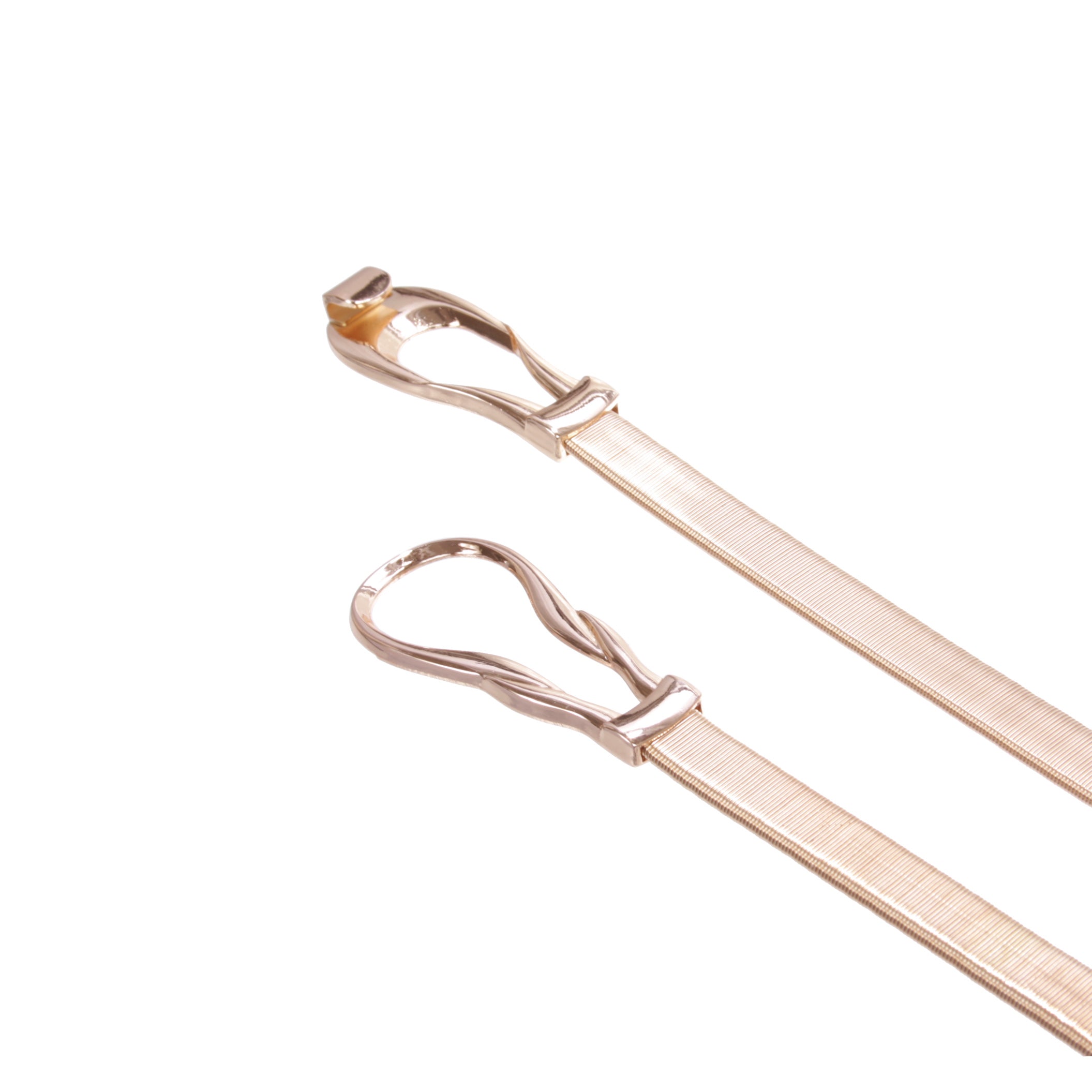 Women's Skinny Stretch Elastic Chain Punk Wedding Waist Chain Belt with Hook Buckle - OnlineBelts