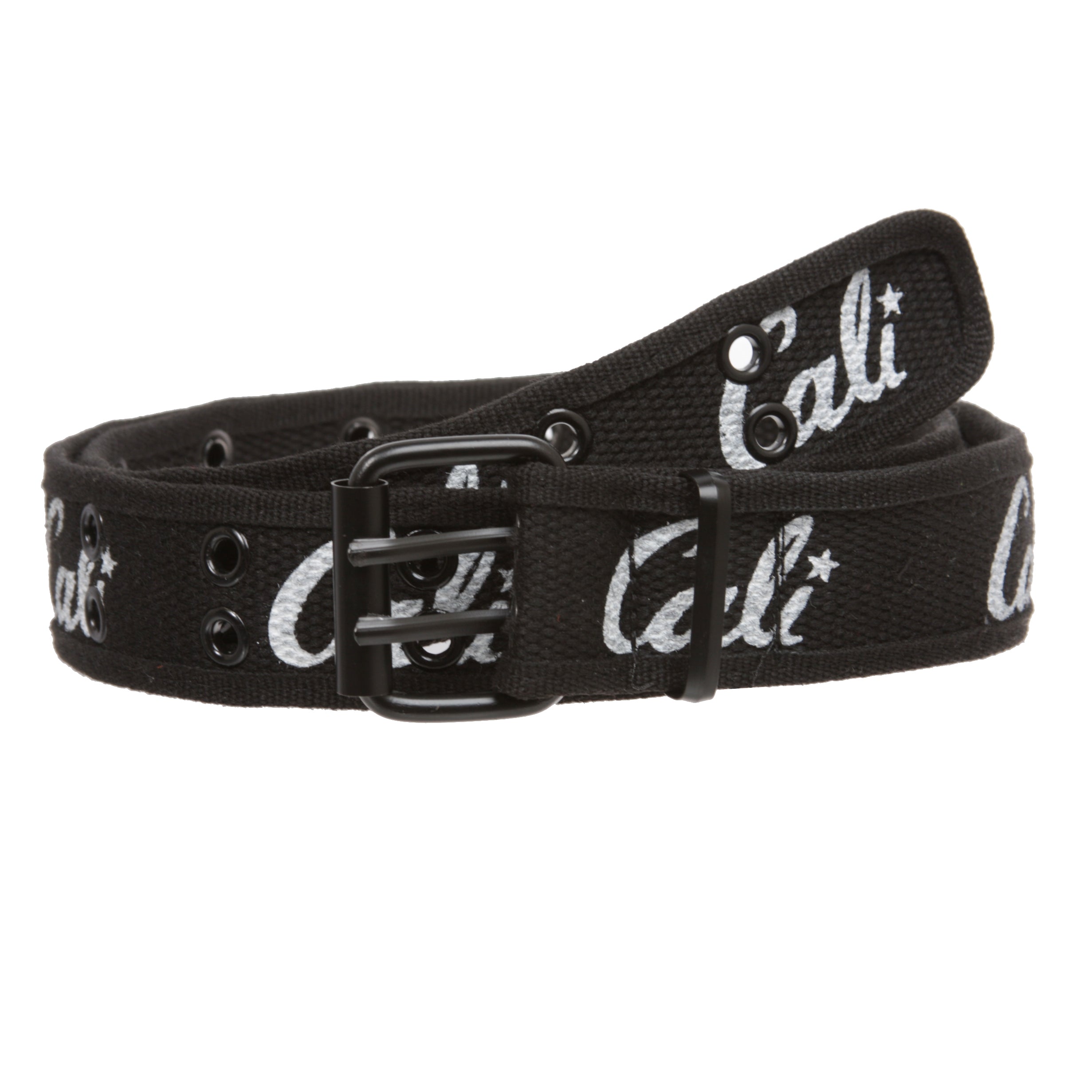 Double Hole Grommets Canvas California Republic Bear Flag Web Belt - OnlineBelts