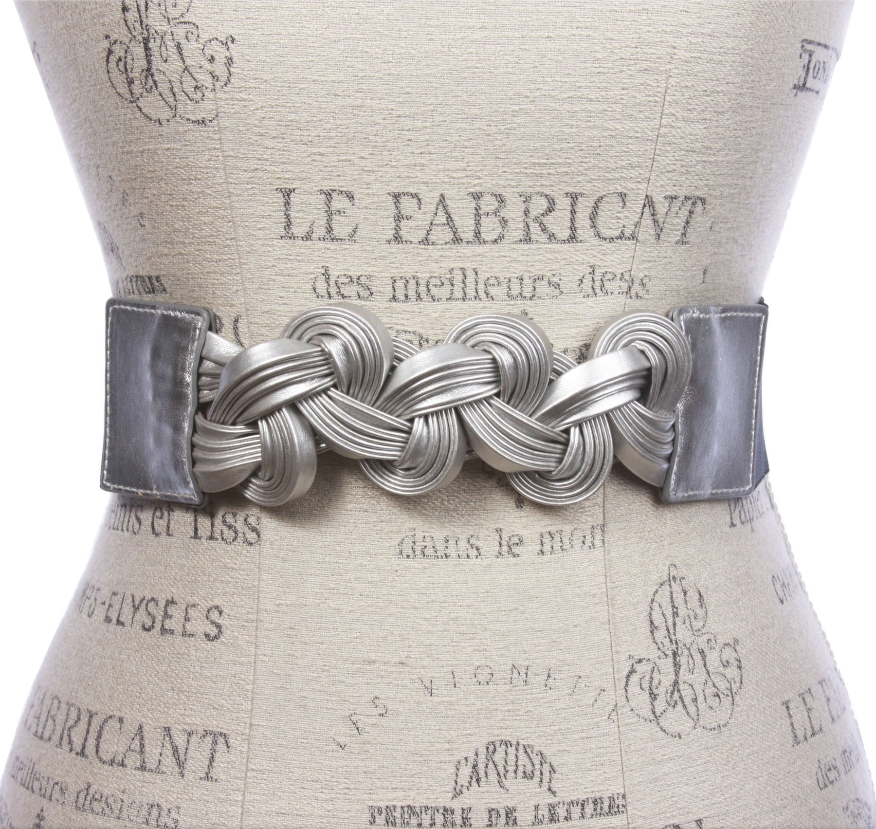 Womens 2 3/8'' High Waist Braided Stretch Belt - OnlineBelts