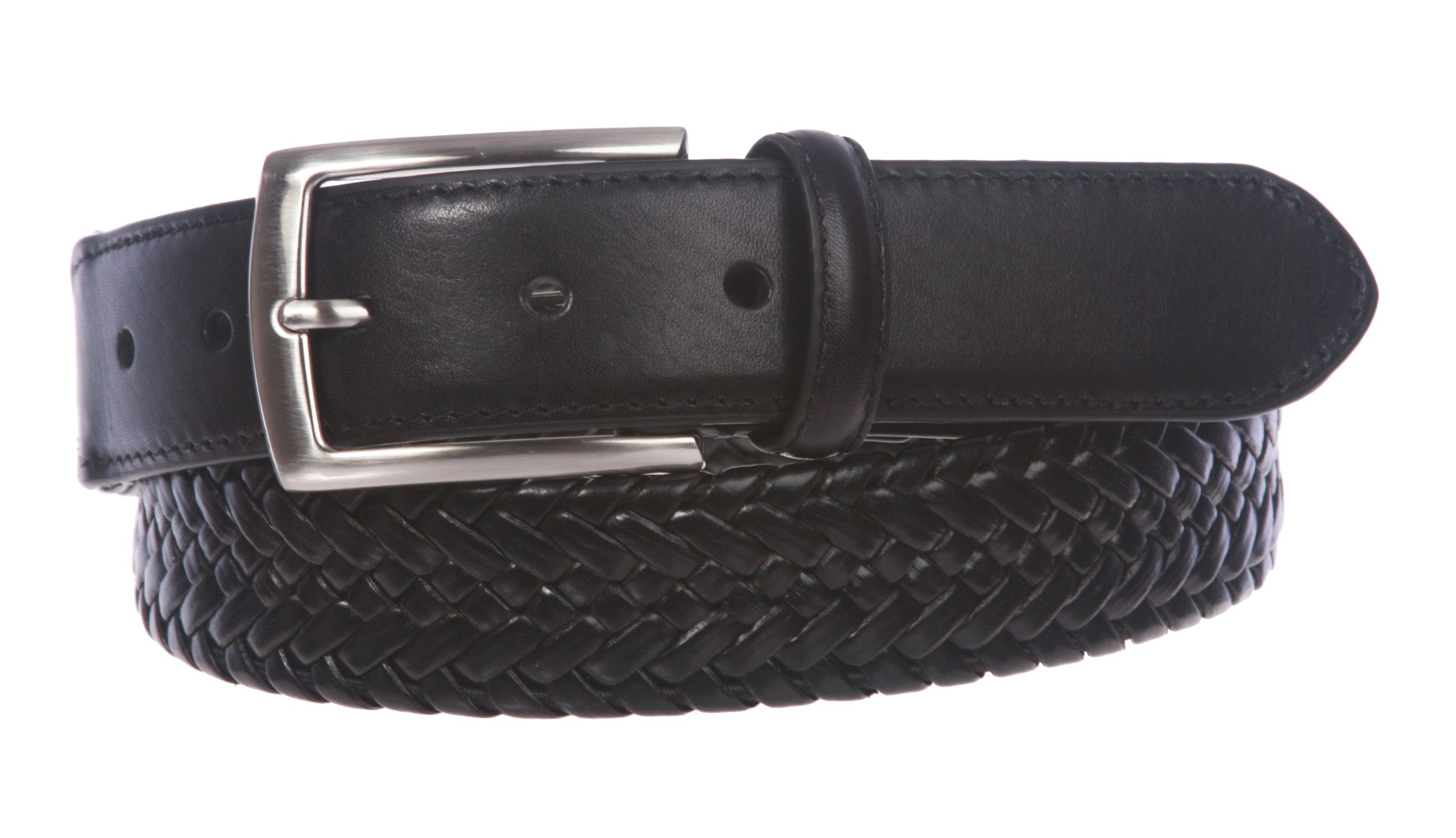 Men's Comfort Stretch Braided Leather Belt - OnlineBelts