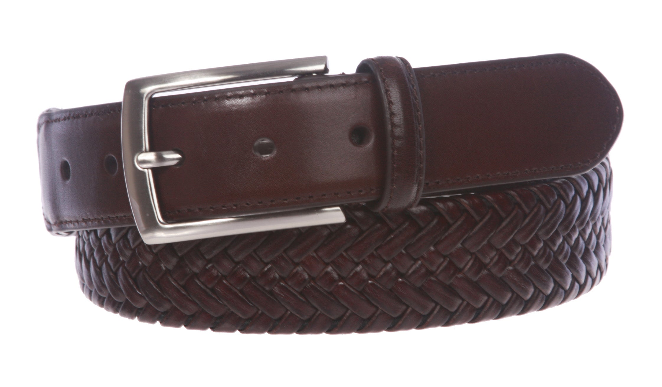 Men's Comfort Stretch Braided Leather Belt - OnlineBelts
