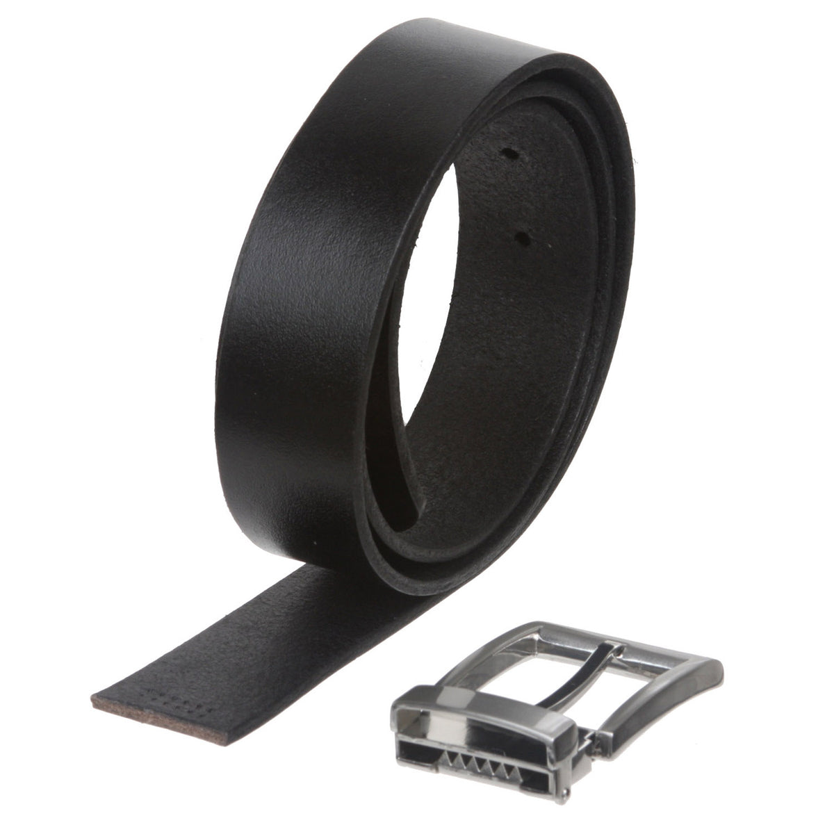 1 1/4" Clamp On Nickel Free Cut-to-Fit Top Grain Cowhide Plain Leather Belt - OnlineBelts