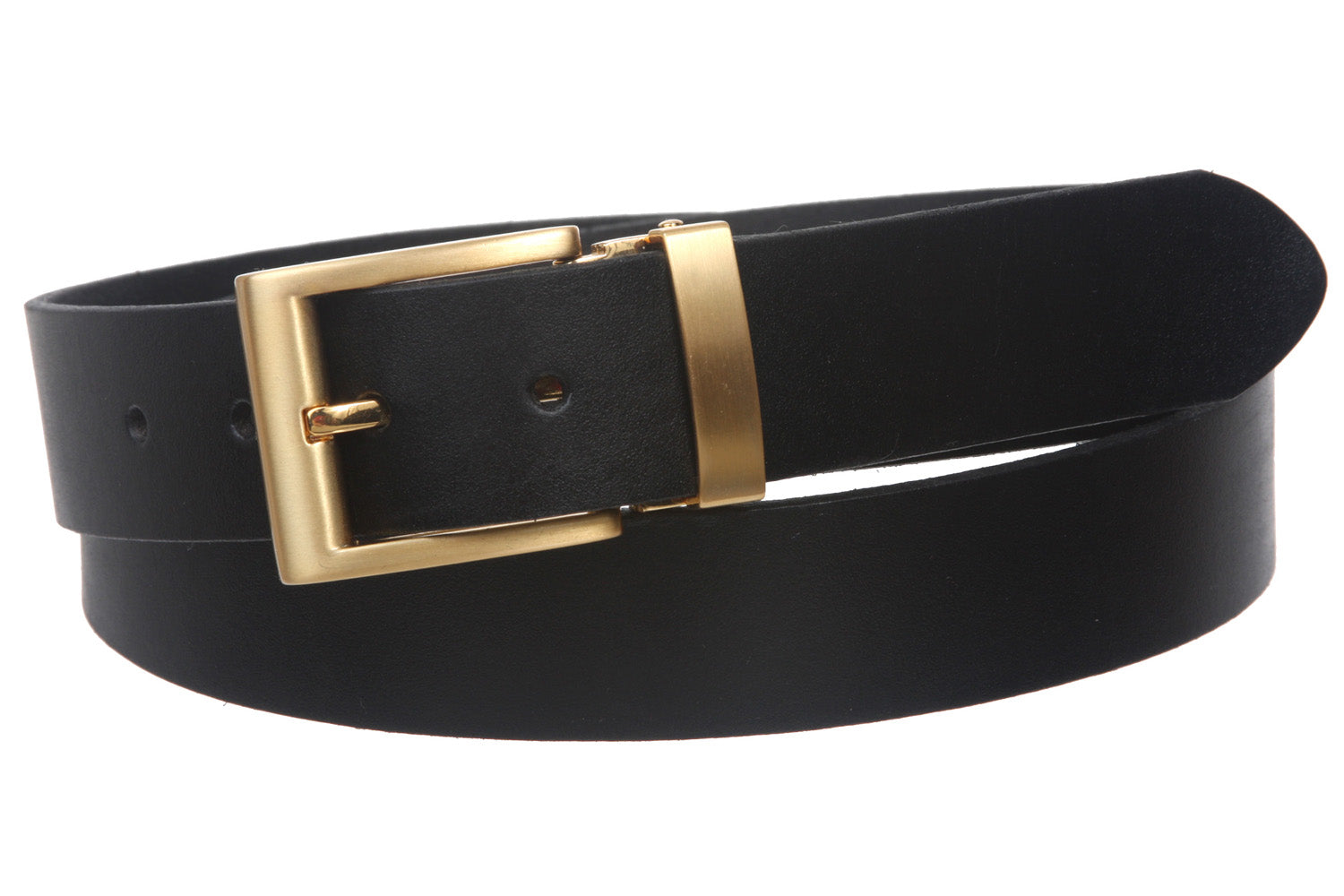 Mens or Womens 1 1/4 Inch (33mm) Clamp On Nickel Free Cut-to-Fit Top Grain Cowhide Plain Leather Belt - OnlineBelts