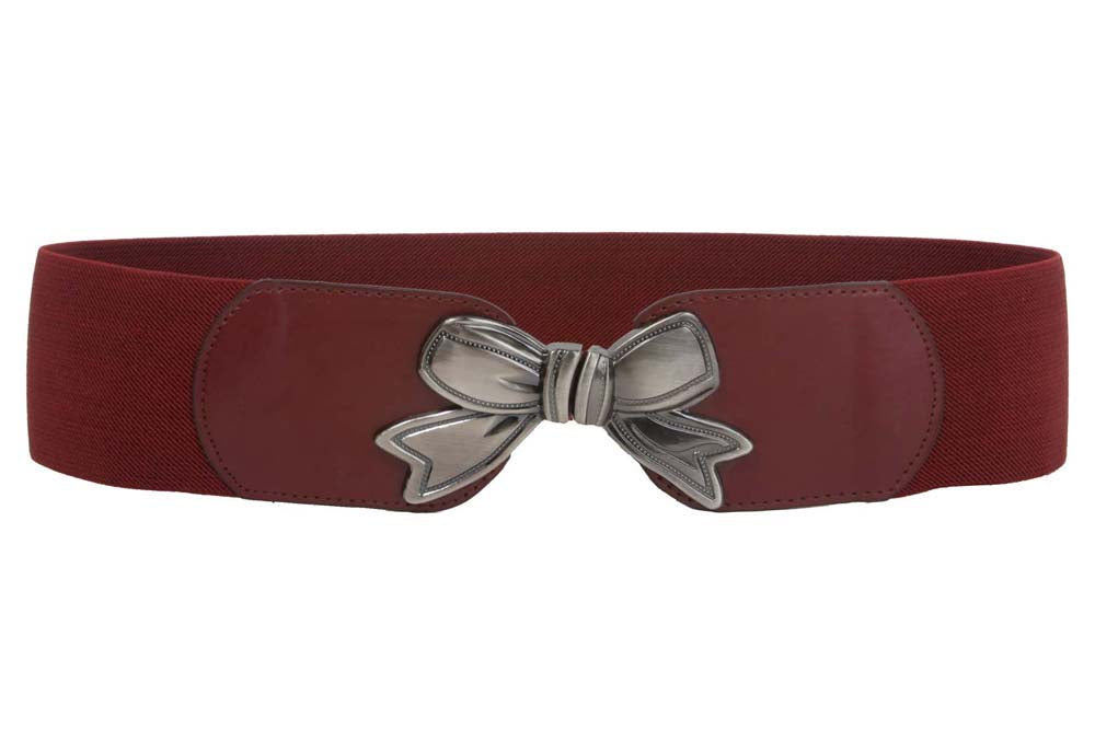 3" Wide High Waist Bow Tie Fashion Stretch Belt - OnlineBelts