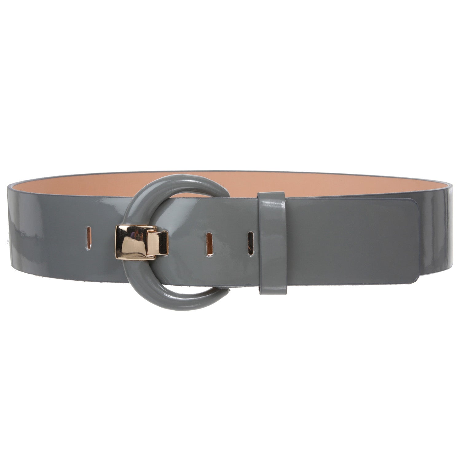 Women's 2" Wide High Waist Patent Leather Fashion Round Belt - OnlineBelts