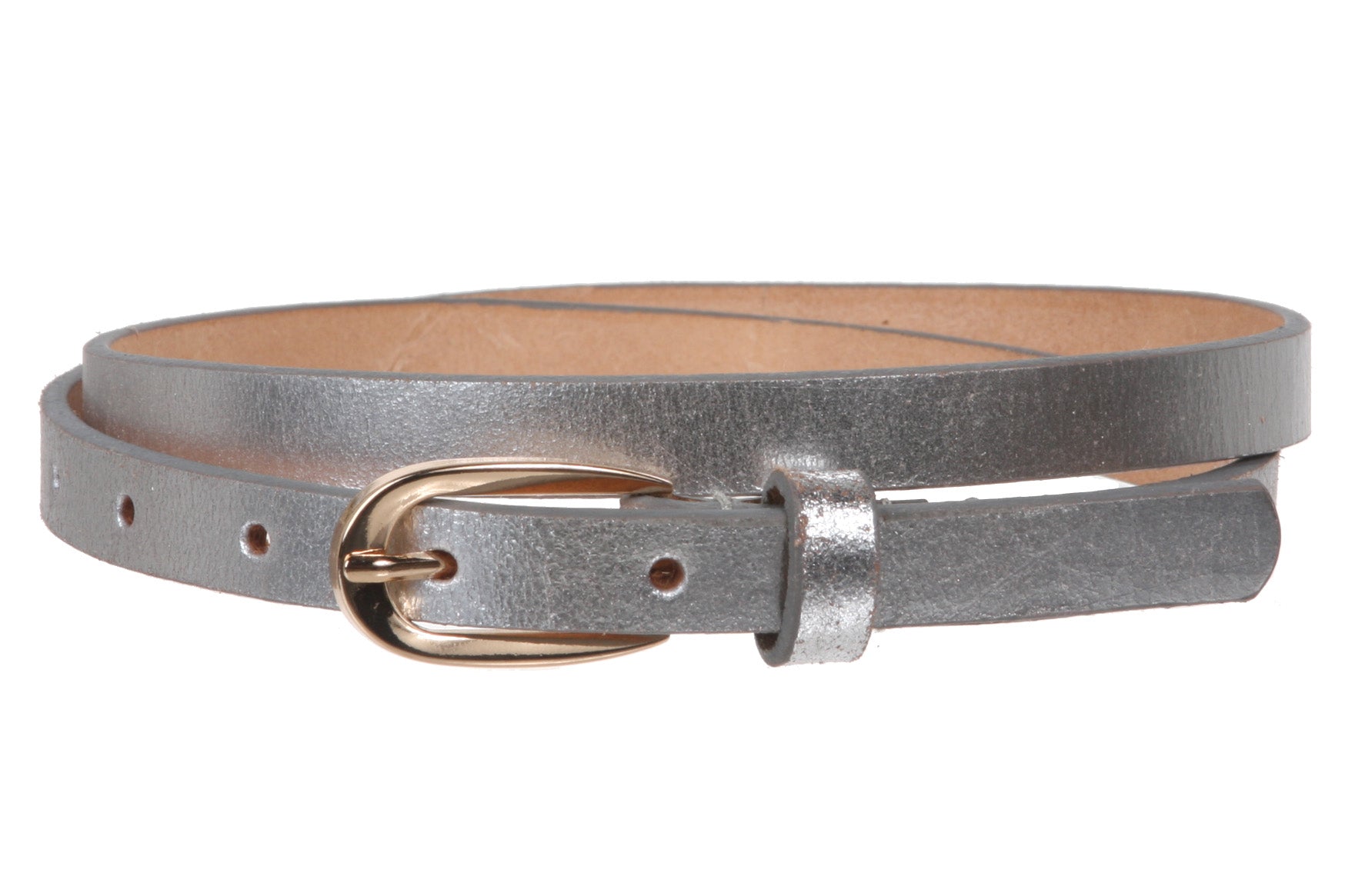 Women's 1/2" (13 mm) Skinny Cowhide Full Grain Leather Dress Belt - OnlineBelts