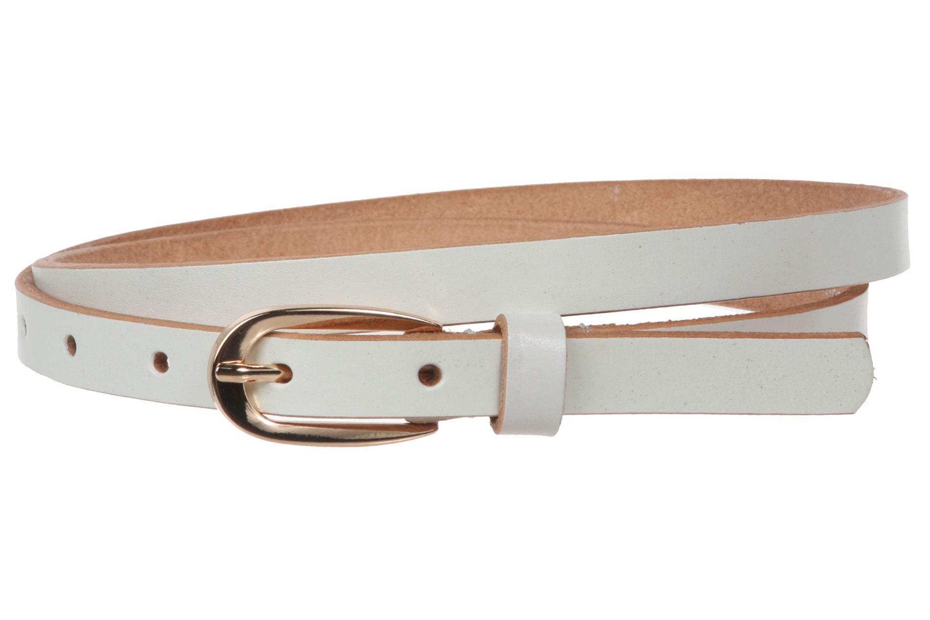 Women's 1/2" (13 mm) Skinny Cowhide Full Grain Leather Dress Belt - OnlineBelts