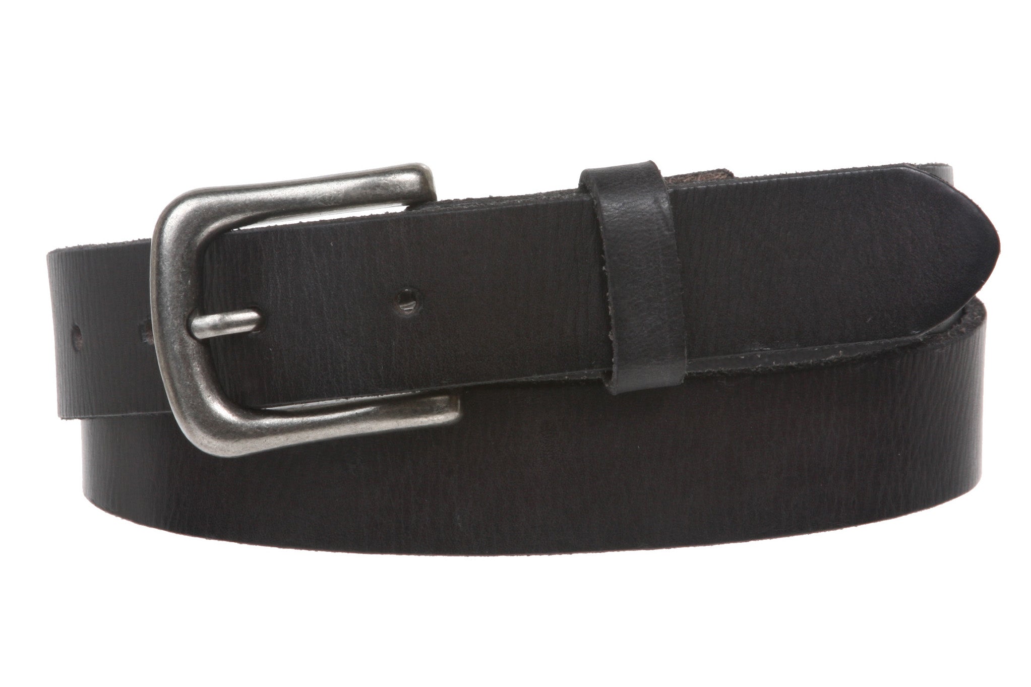 1 1/8" Snap On Oil Tanned Skinny Vintage Cowhide Leather Belt - OnlineBelts