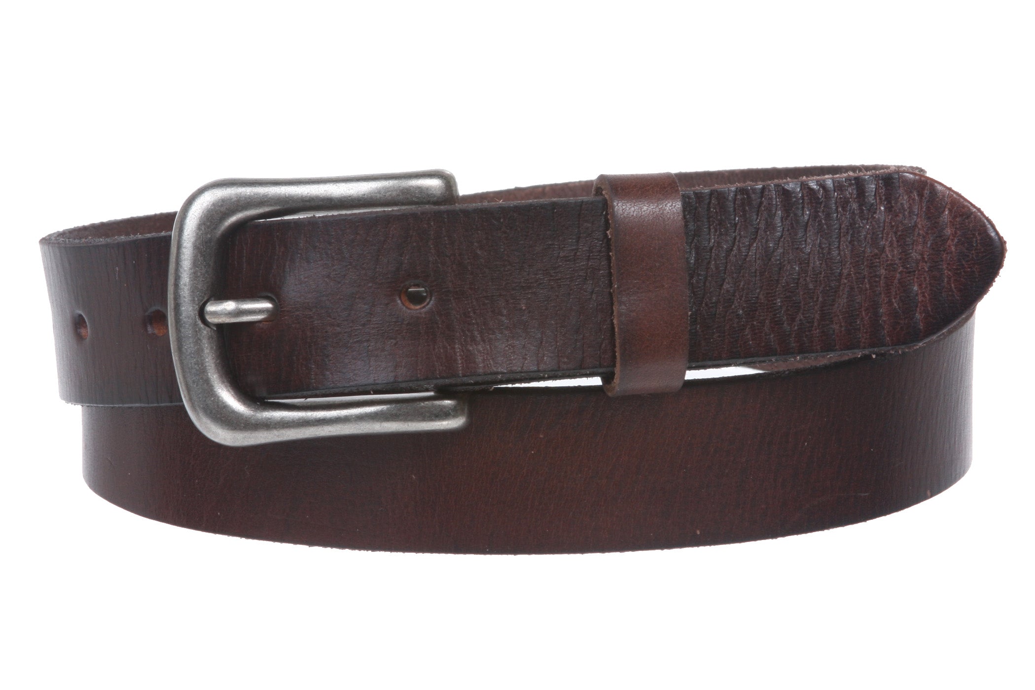 1 1/8" Snap On Oil Tanned Skinny Vintage Cowhide Leather Belt - OnlineBelts