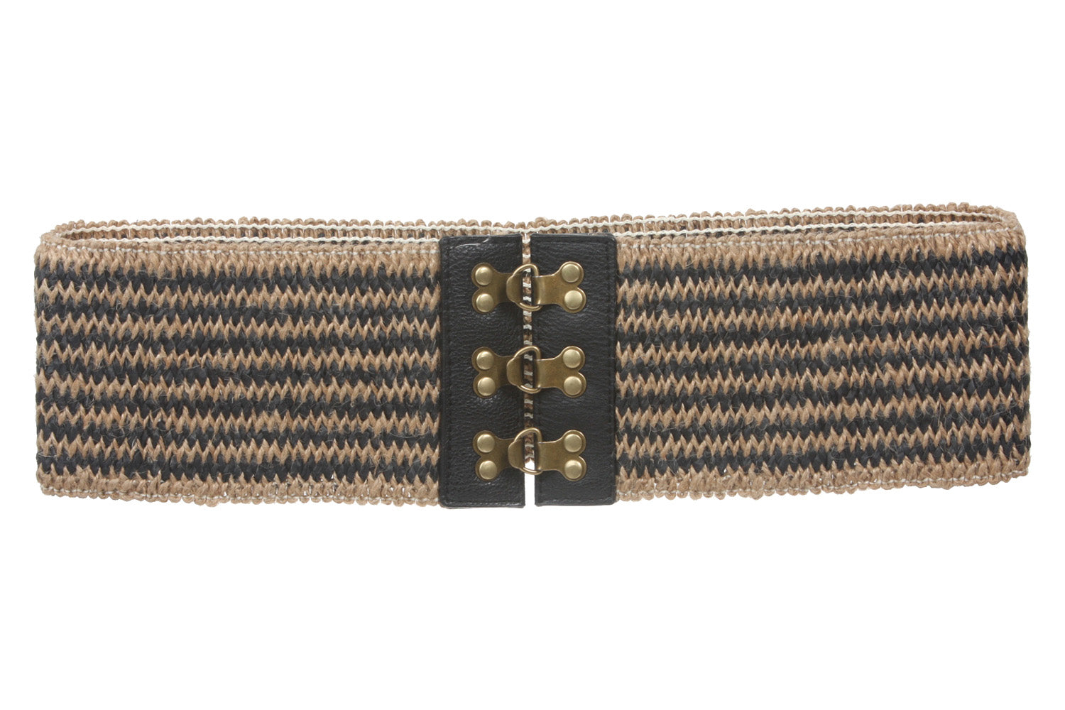 3 1/2" Two Tone Hemp Braided Elastic Stretch Belt - OnlineBelts