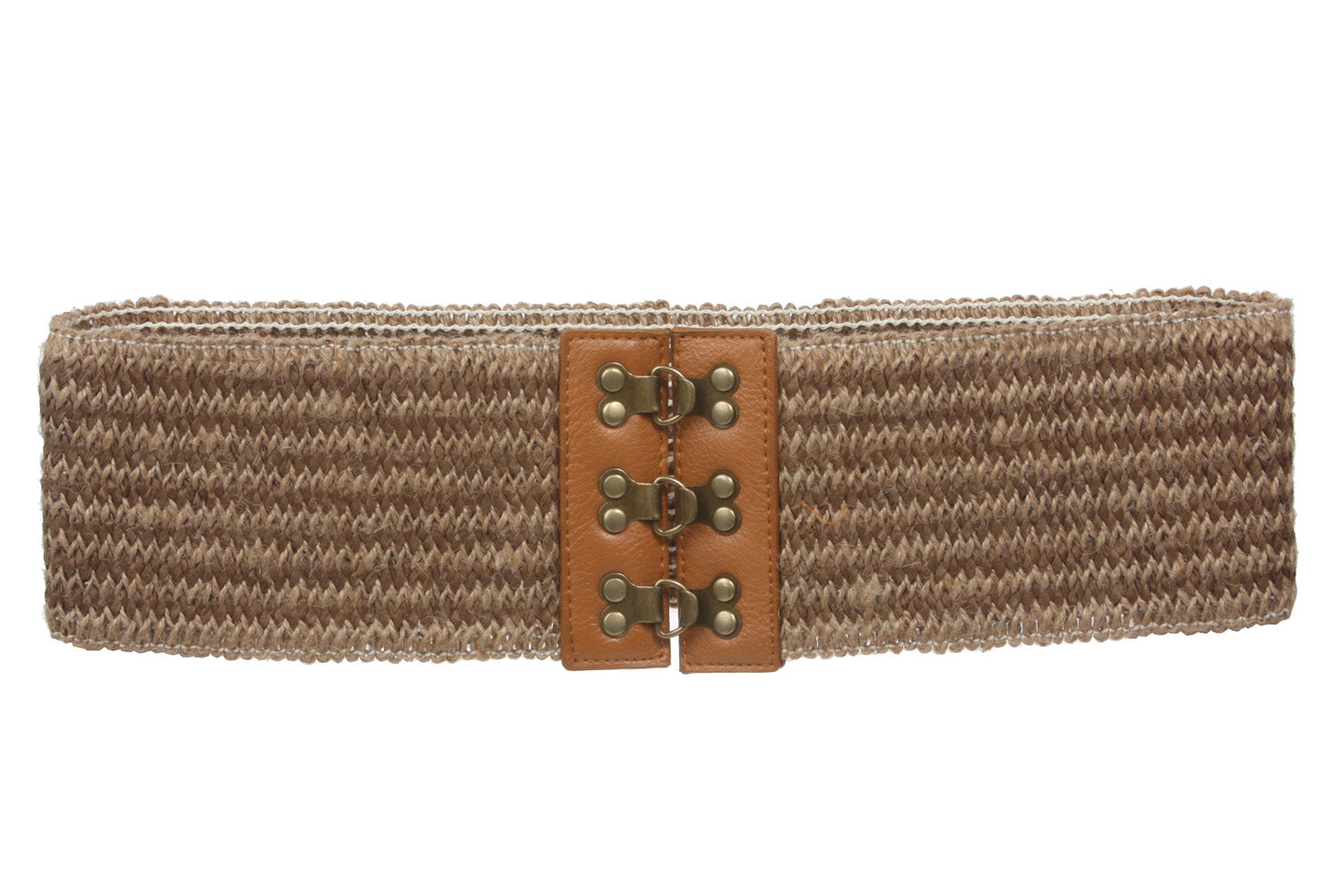 3 1/2" Two Tone Hemp Braided Elastic Stretch Belt - OnlineBelts