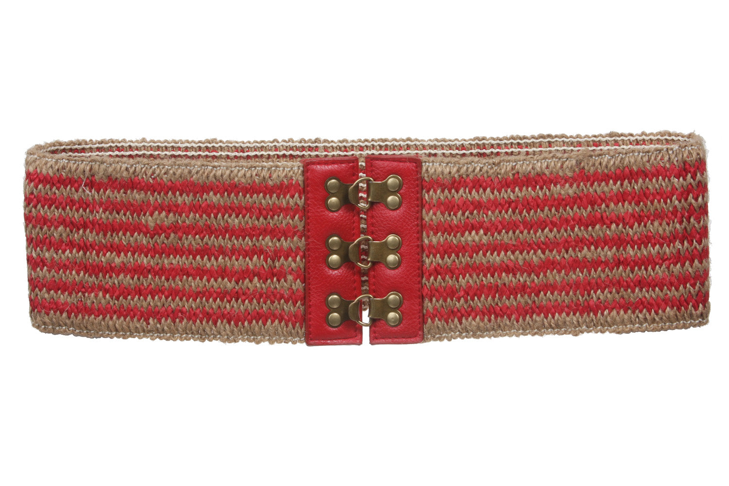 3 1/2" Two Tone Hemp Braided Elastic Stretch Belt - OnlineBelts
