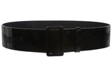 Women's 2 1/4" Wide High Waist Pull-Through Prong-less Patent Leather Belt