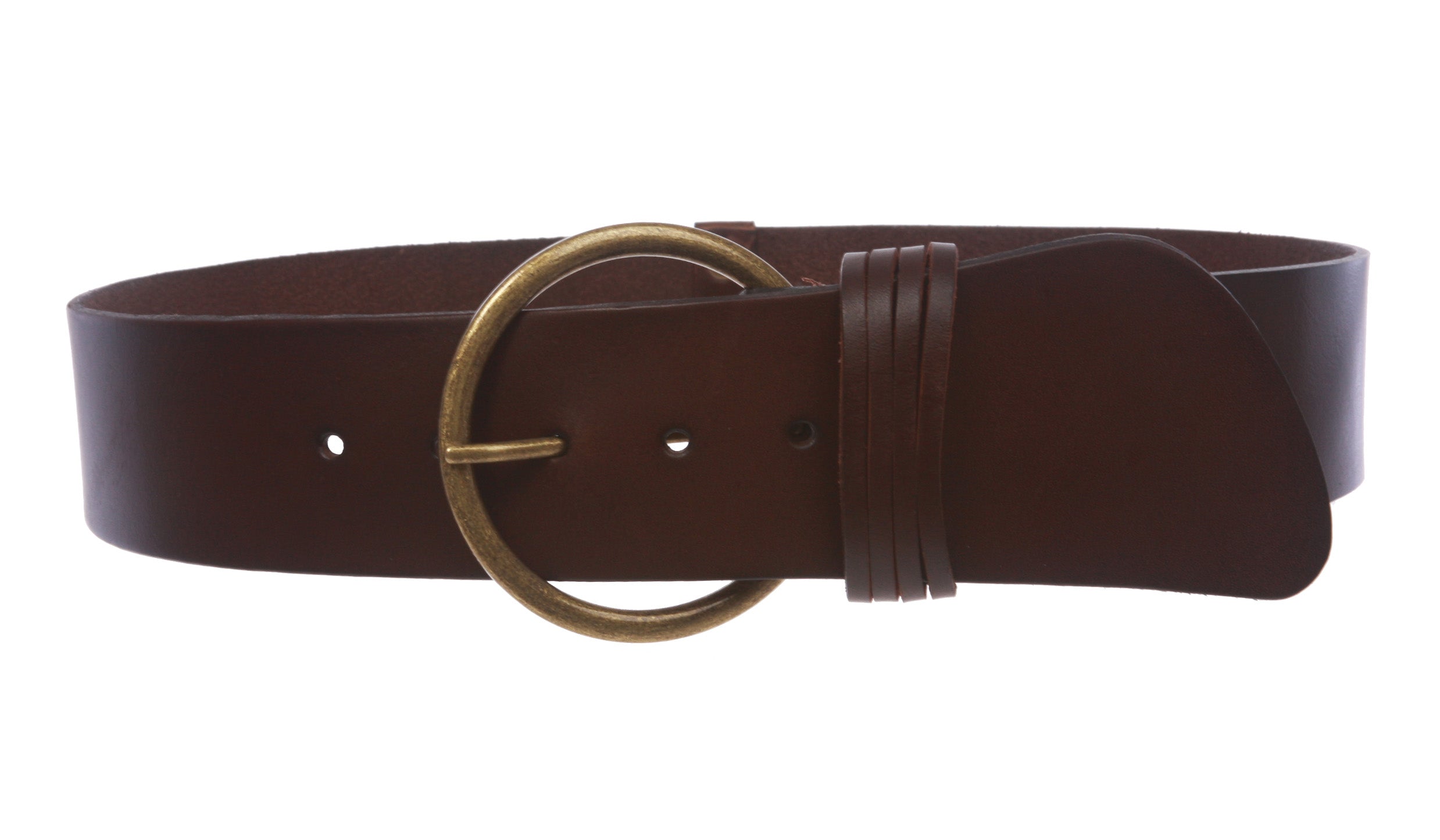 Women's High Waist Round Full Grain Taper Leather Belt - OnlineBelts