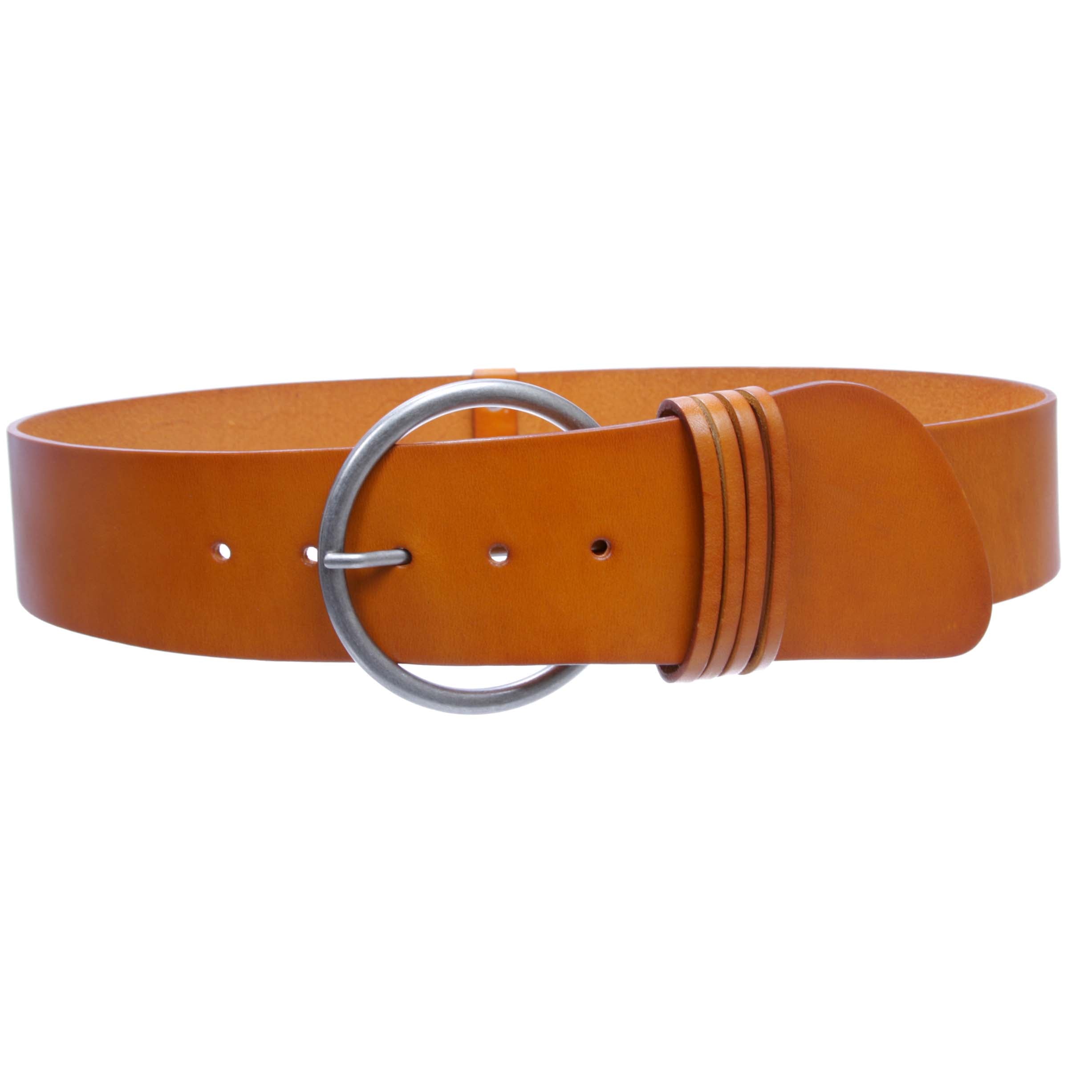 Women's High Waist Round Full Grain Taper Leather Belt - OnlineBelts
