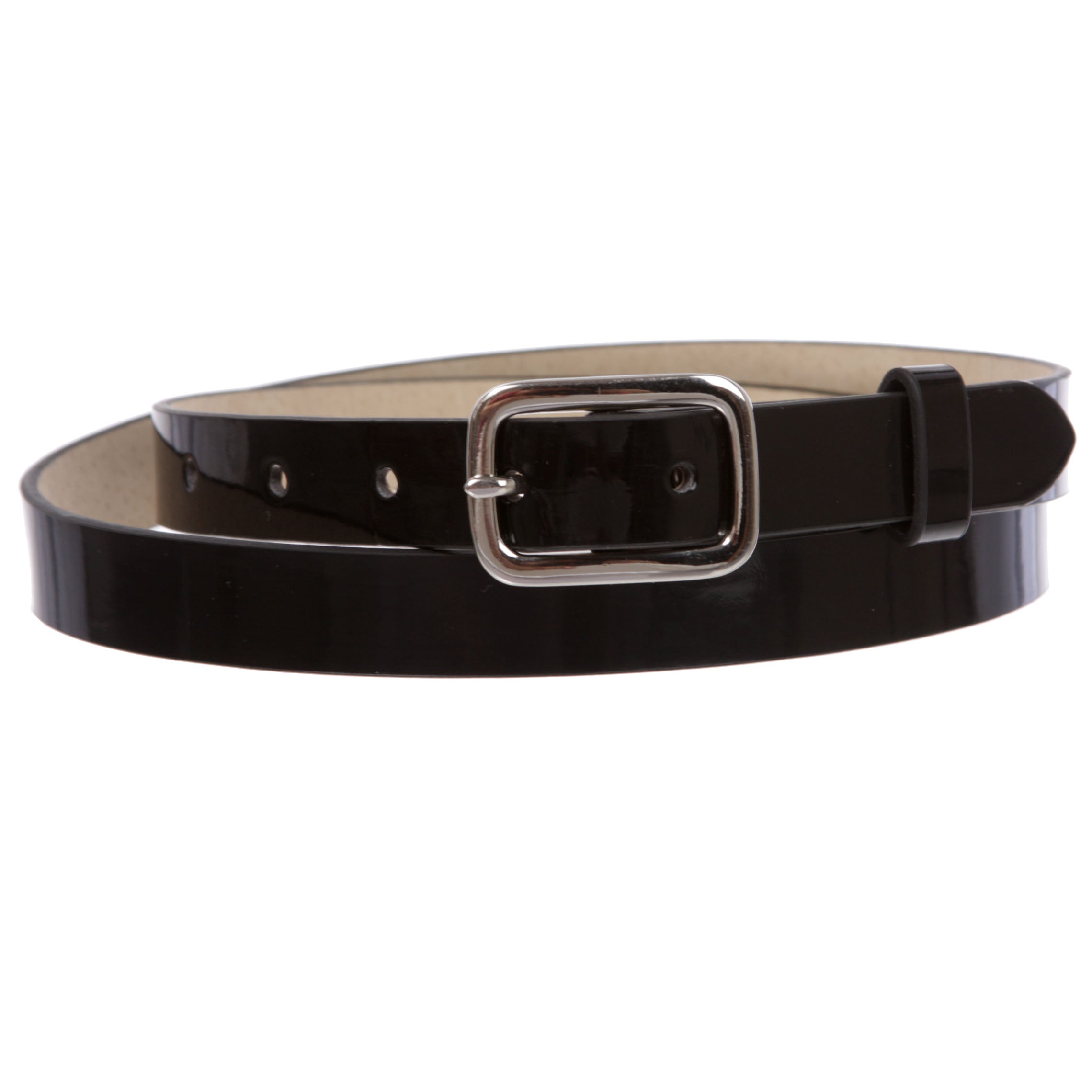 3/4" (19 mm) Womens Skinny Patent Non Leather Fashion Dress Belt - OnlineBelts