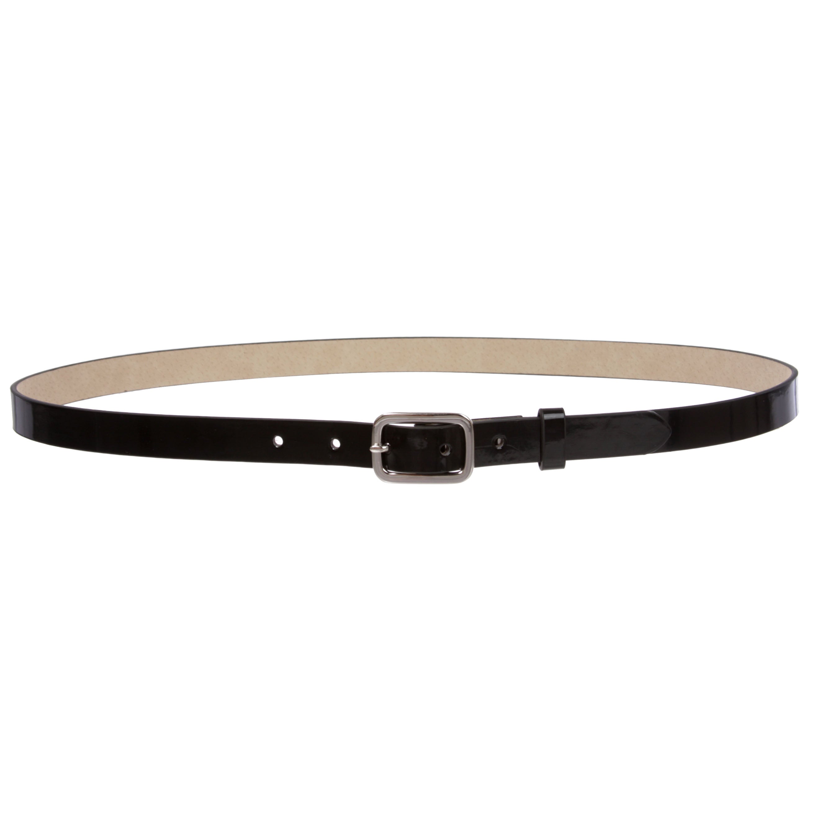 3/4" (19 mm) Womens Skinny Patent Non Leather Fashion Dress Belt - OnlineBelts