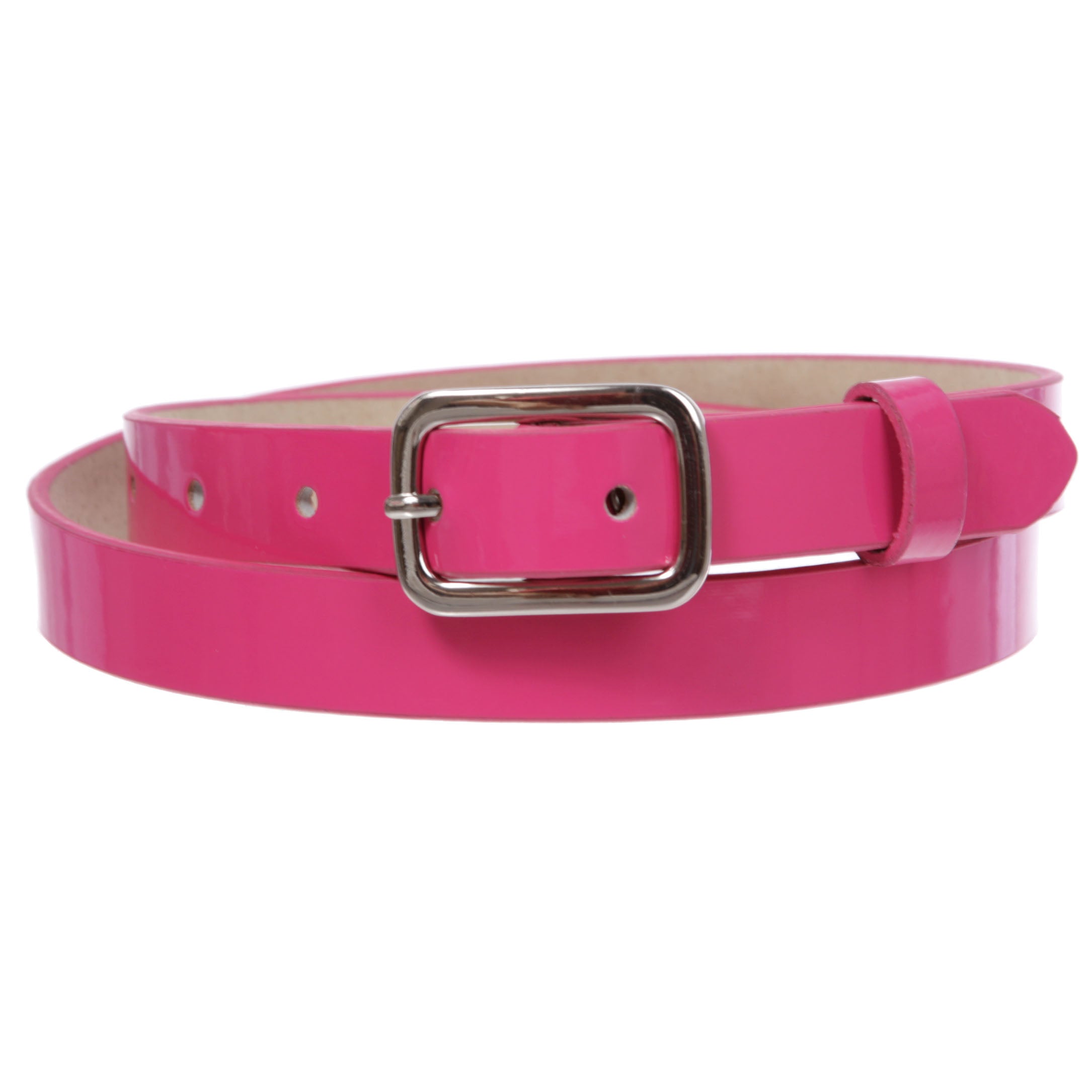 3/4" (19 mm) Womens Skinny Patent Non Leather Fashion Dress Belt - OnlineBelts